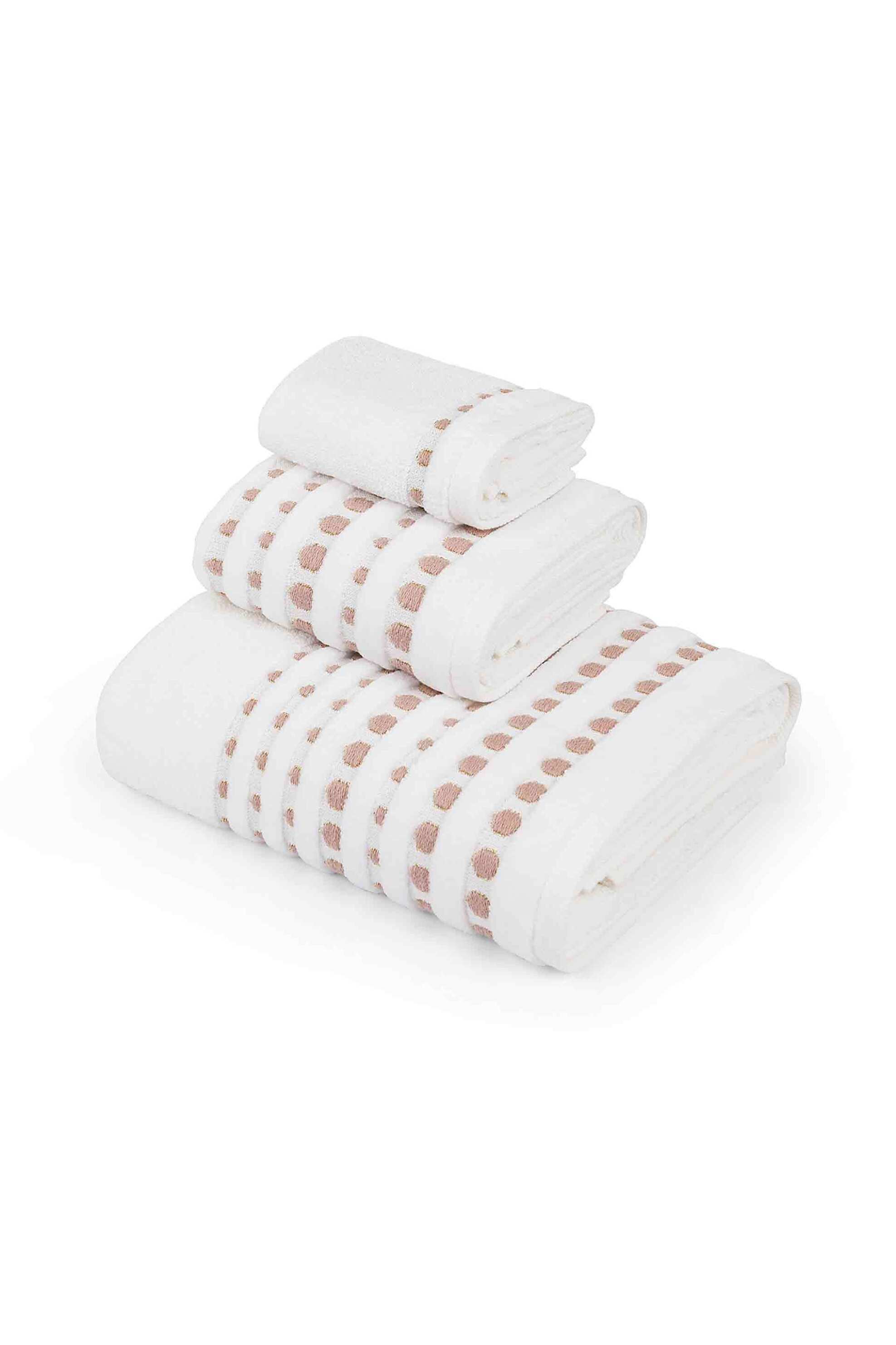 Coincasa πετσέτα μπάνιου με ανάγλυφο κέντημα 30 x 30 cm - 007359593 Λευκό φωτογραφία