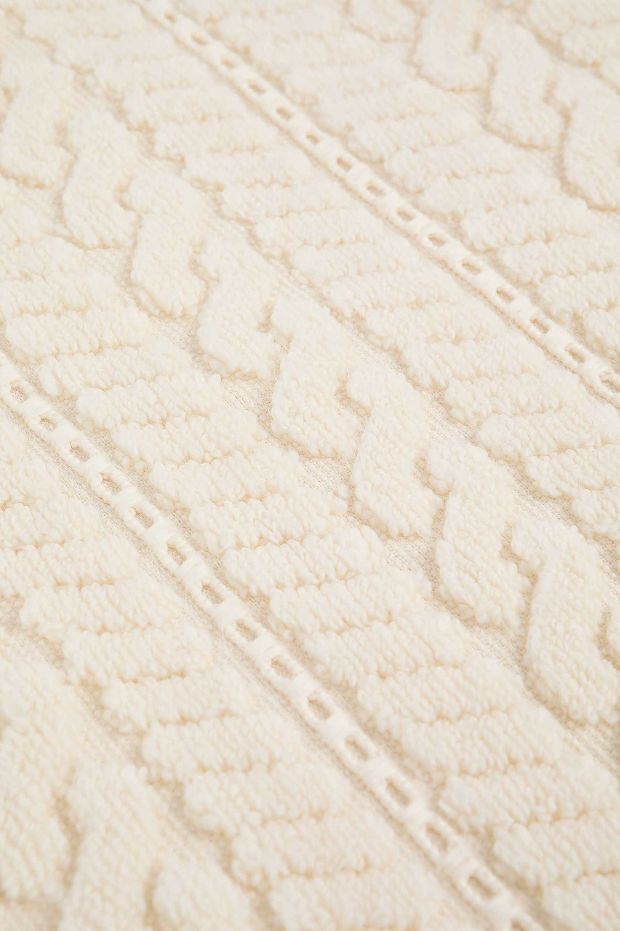 Coincasa πετσέτα χεριών με ανάγλυφο κέντημα 60 x 40 cm - 007359610 Εκρού φωτογραφία