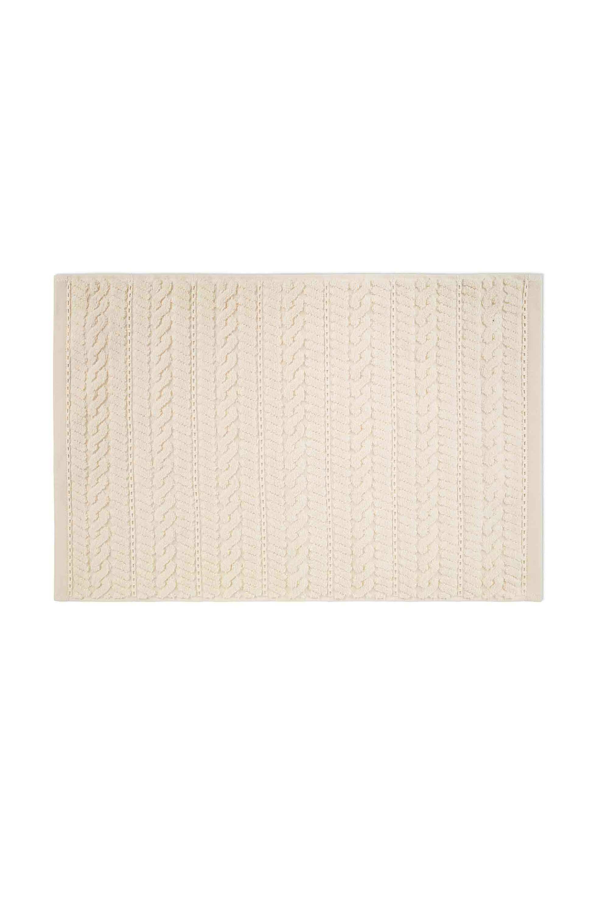 Coincasa πετσέτα σώματος με ανάγλυφο κέντημα 140 x 90 cm - 007359612 Εκρού