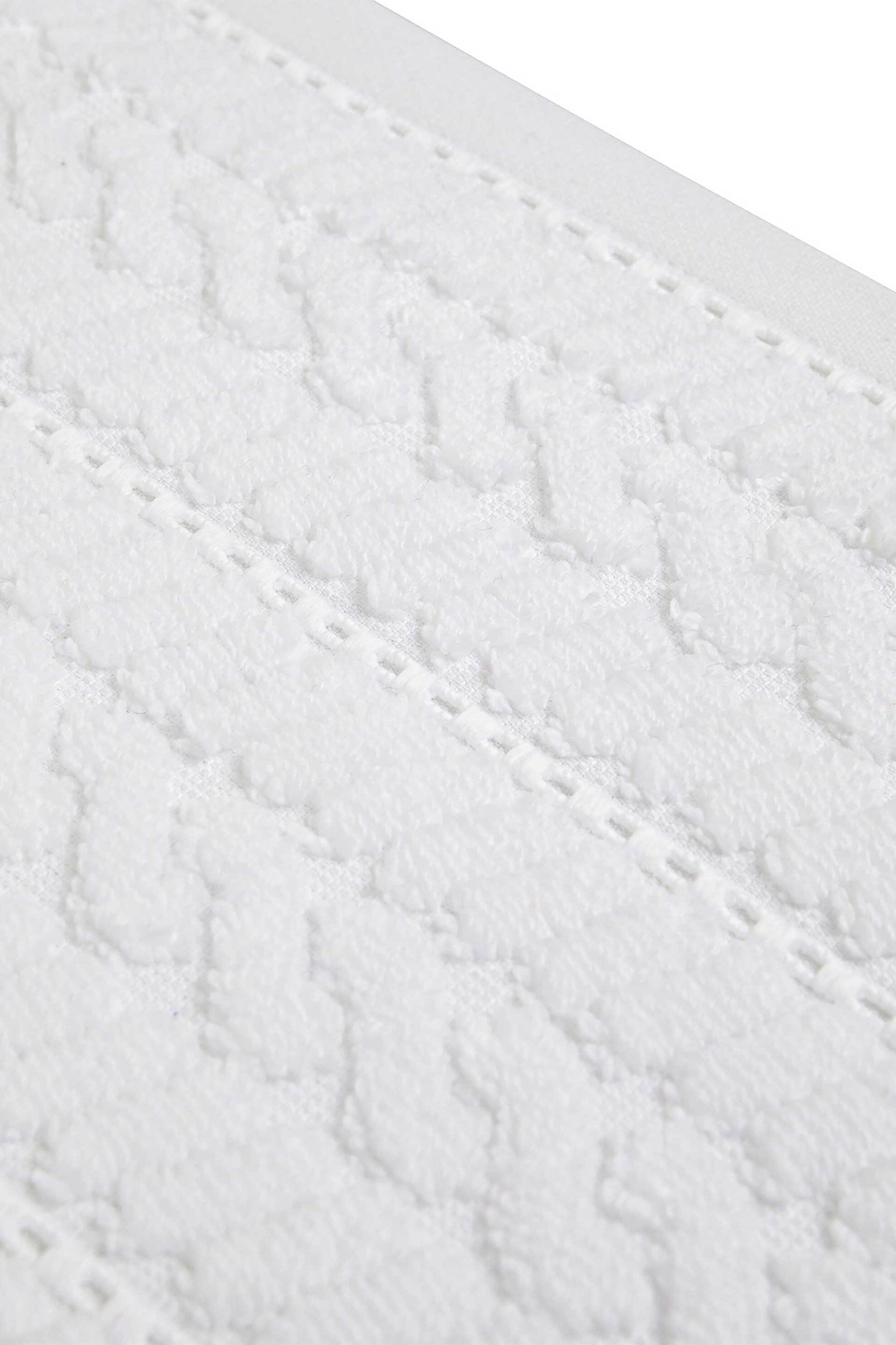Coincasa πετσέτα προσώπου με ανάγλυφο κέντημα 100 x 60 cm - 007359614 Λευκό φωτογραφία