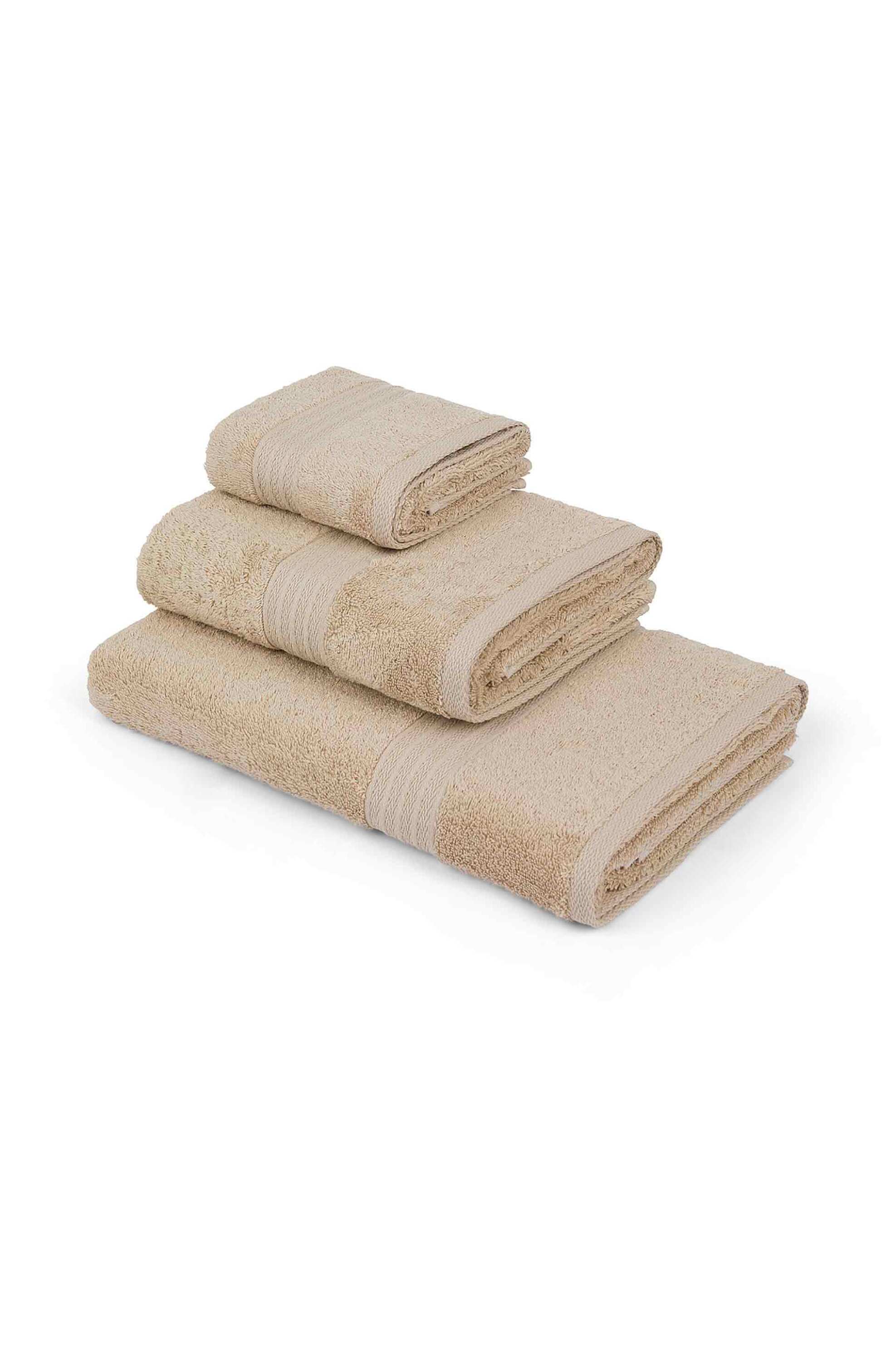 Coincasa πετσέτα χεριών μονόχρωμη 60 x 40 cm - 007359670 Μπεζ φωτογραφία