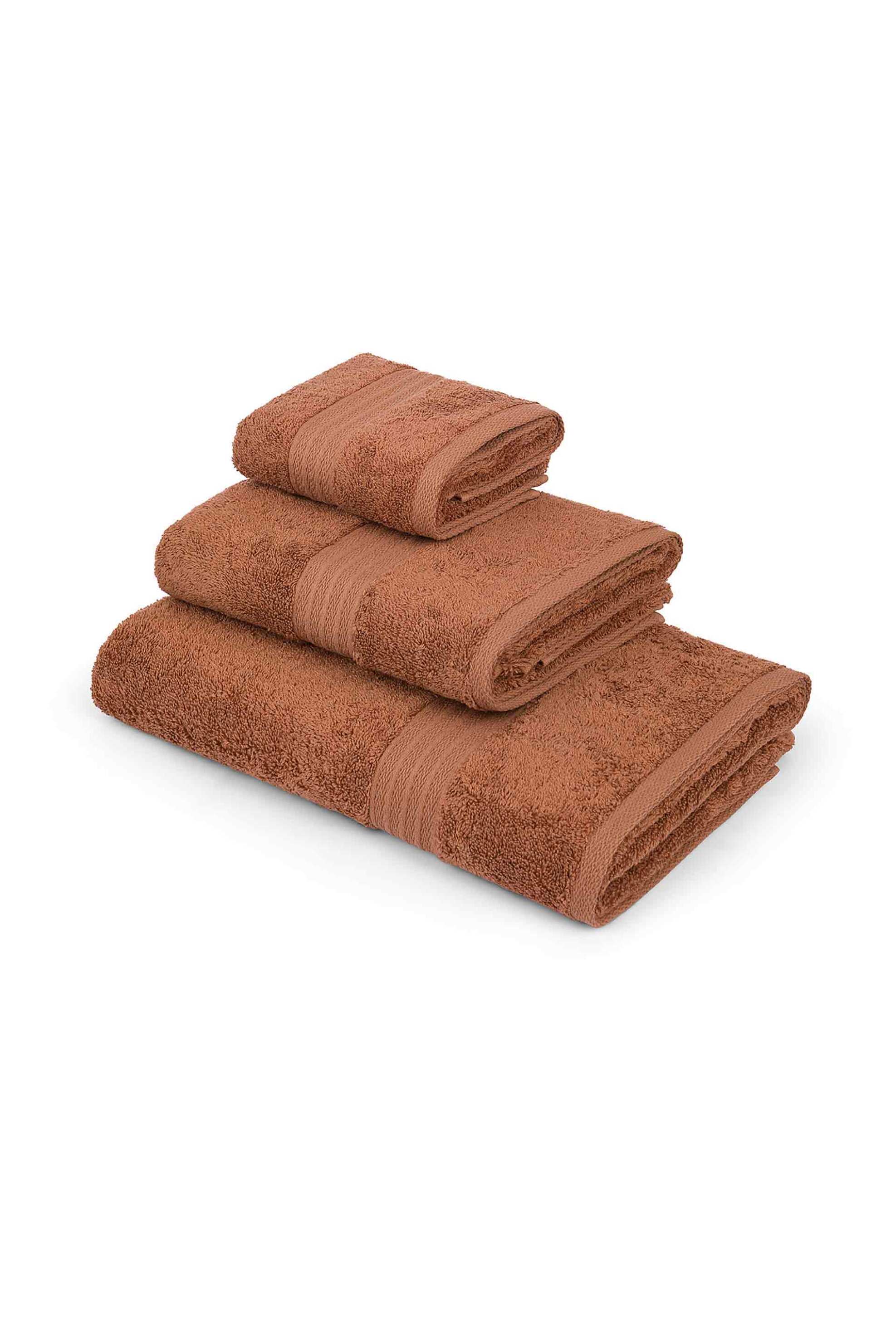 Coincasa πετσέτα χεριών μονόχρωμη 60 x 40 cm - 007359681 Καφέ Ανοιχτό φωτογραφία