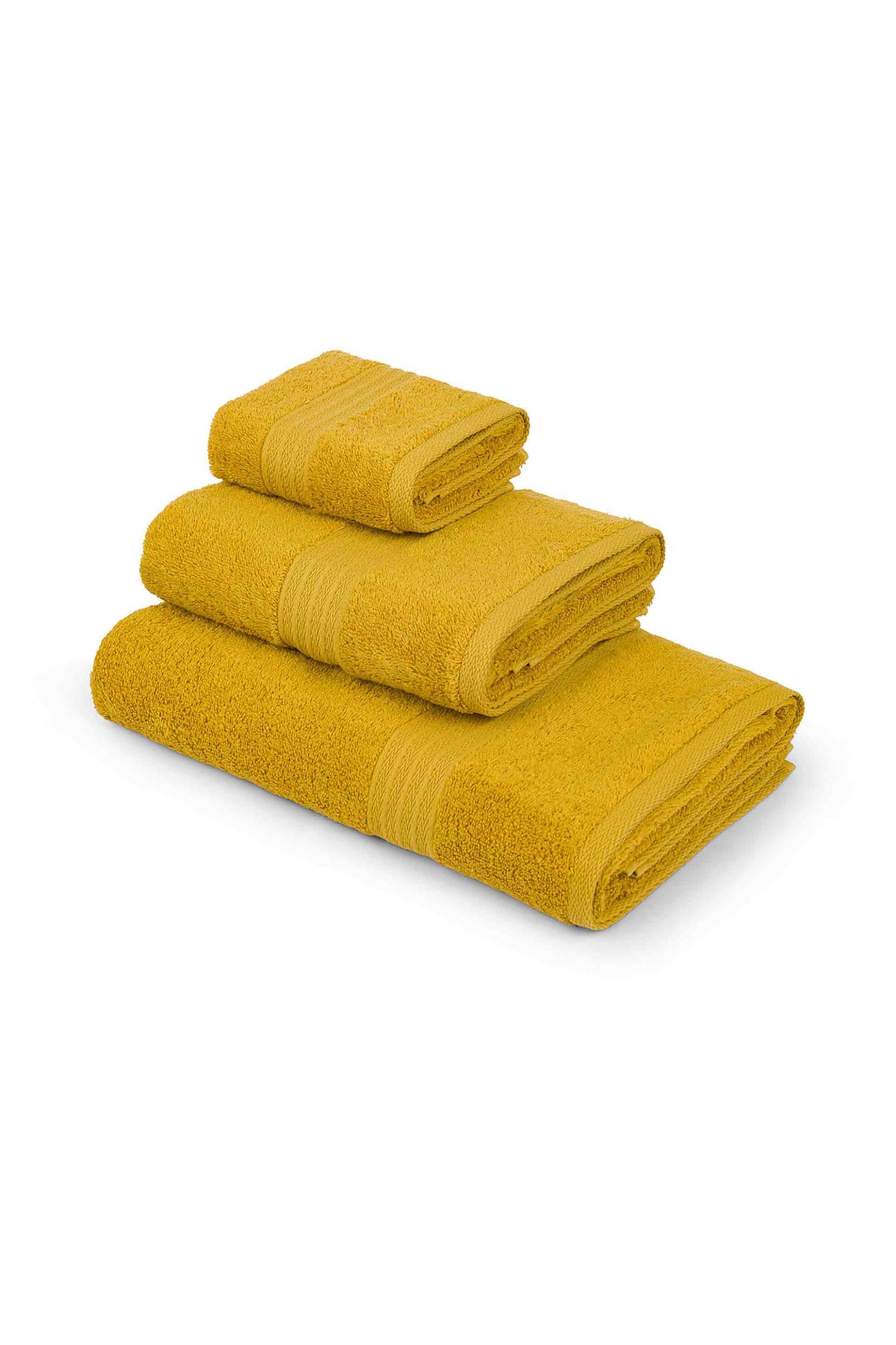 Coincasa πετσέτα χεριών μονόχρωμη 60 x 40 cm - 007359708 Κίτρινο φωτογραφία