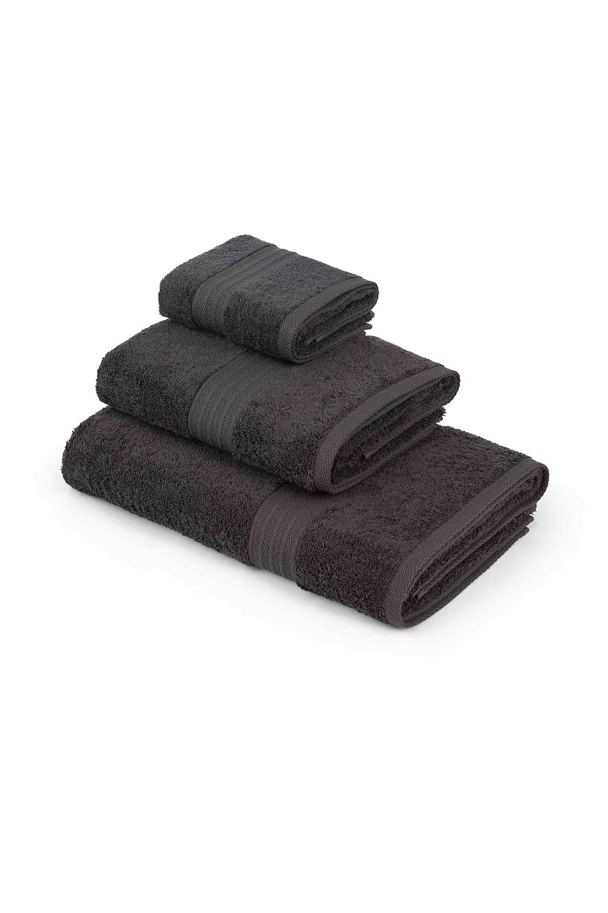 Coincasa πετσέτα σώματος μονόχρωμη 140 x 70 cm - 007359707 Μαύρο φωτογραφία