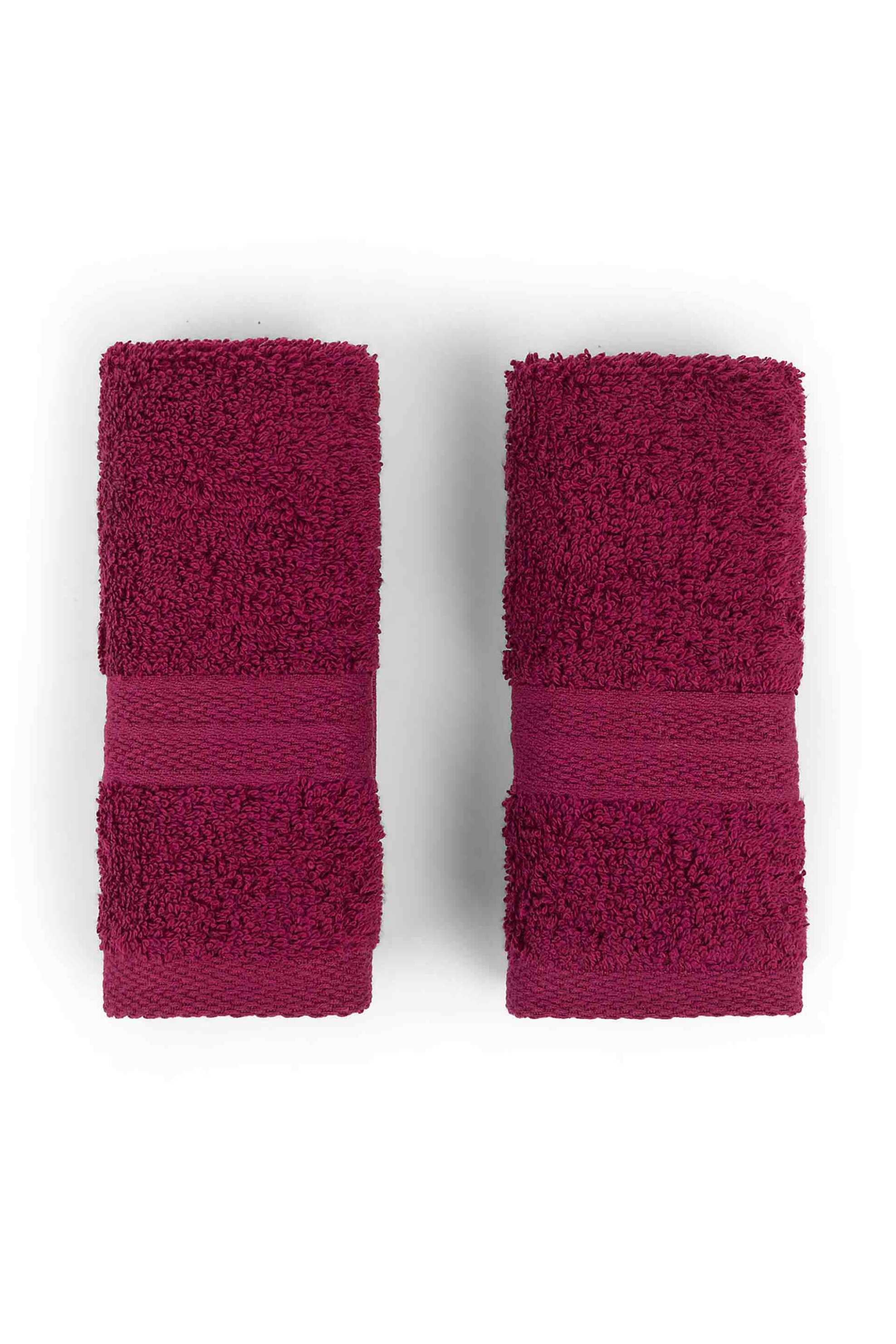 Coincasa σετ πετσέτες μπάνιου μονόχρωμες 30 x 30 cm - 007359756 Βυσσινί