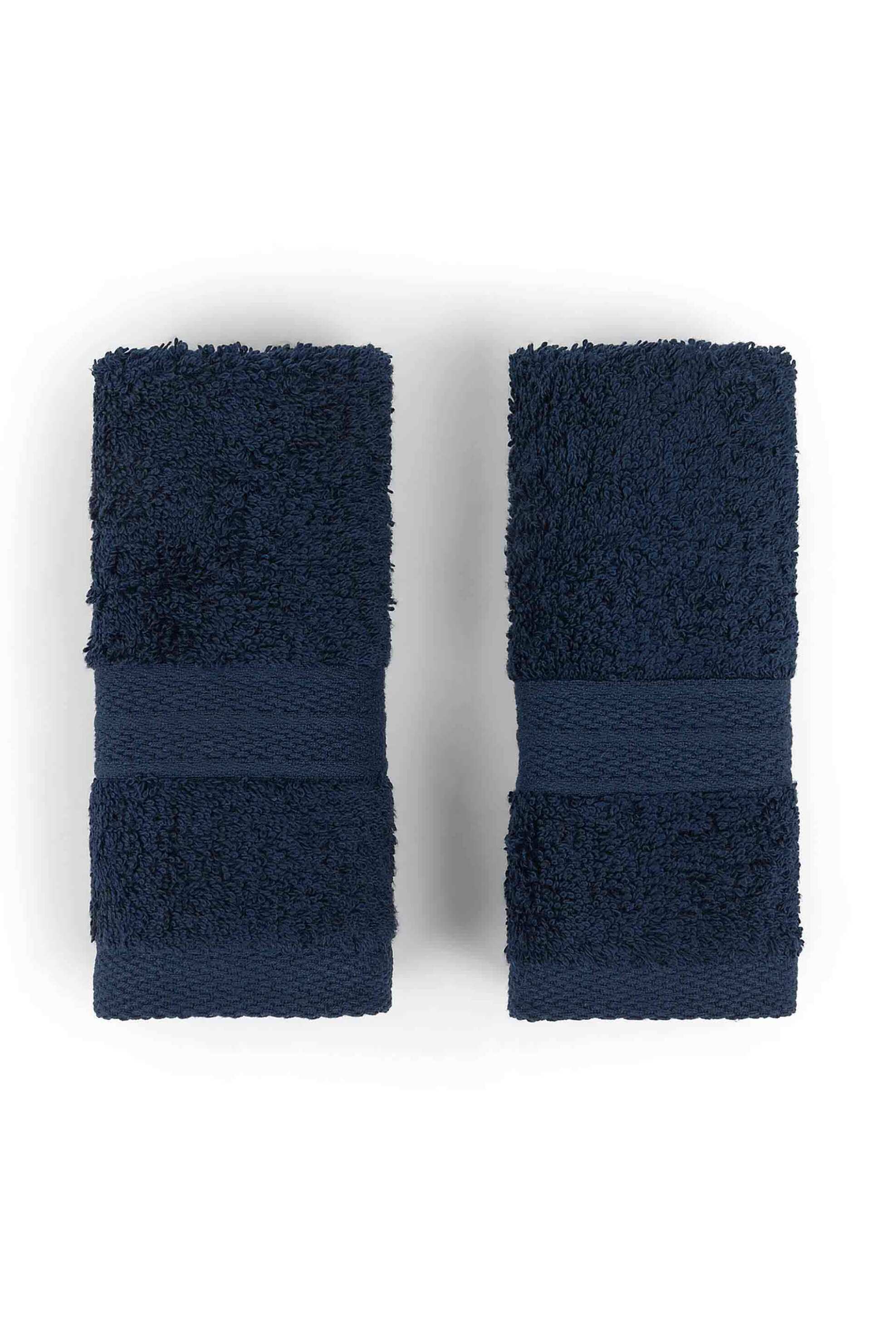 Coincasa σετ πετσέτες μπάνιου μονόχρωμες 30 x 30 cm - 007359758 Μπλε Σκούρο