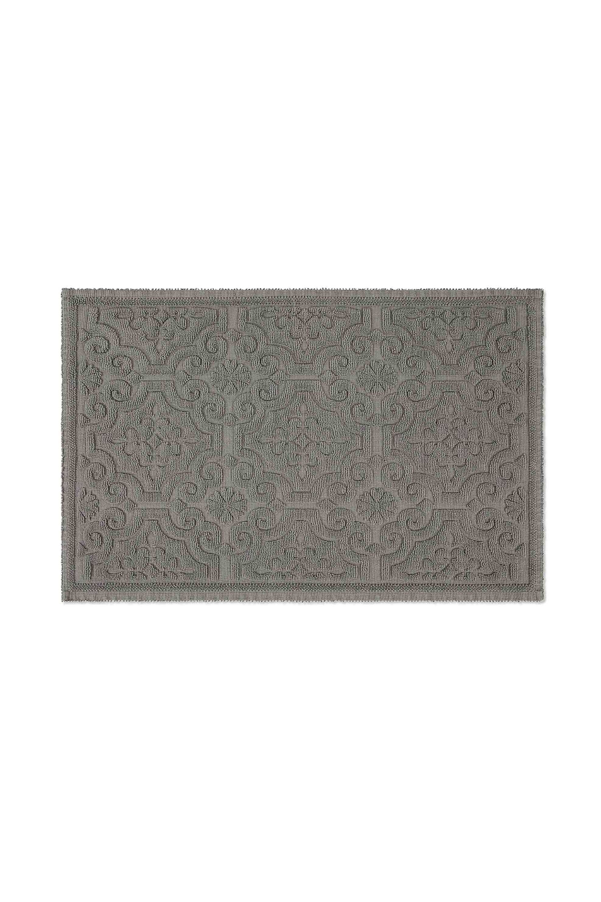 Coincasa χαλάκι μπάνιου με ανάγλυφο σχέδιο 84 x 54 cm - 007359850 Γκρι