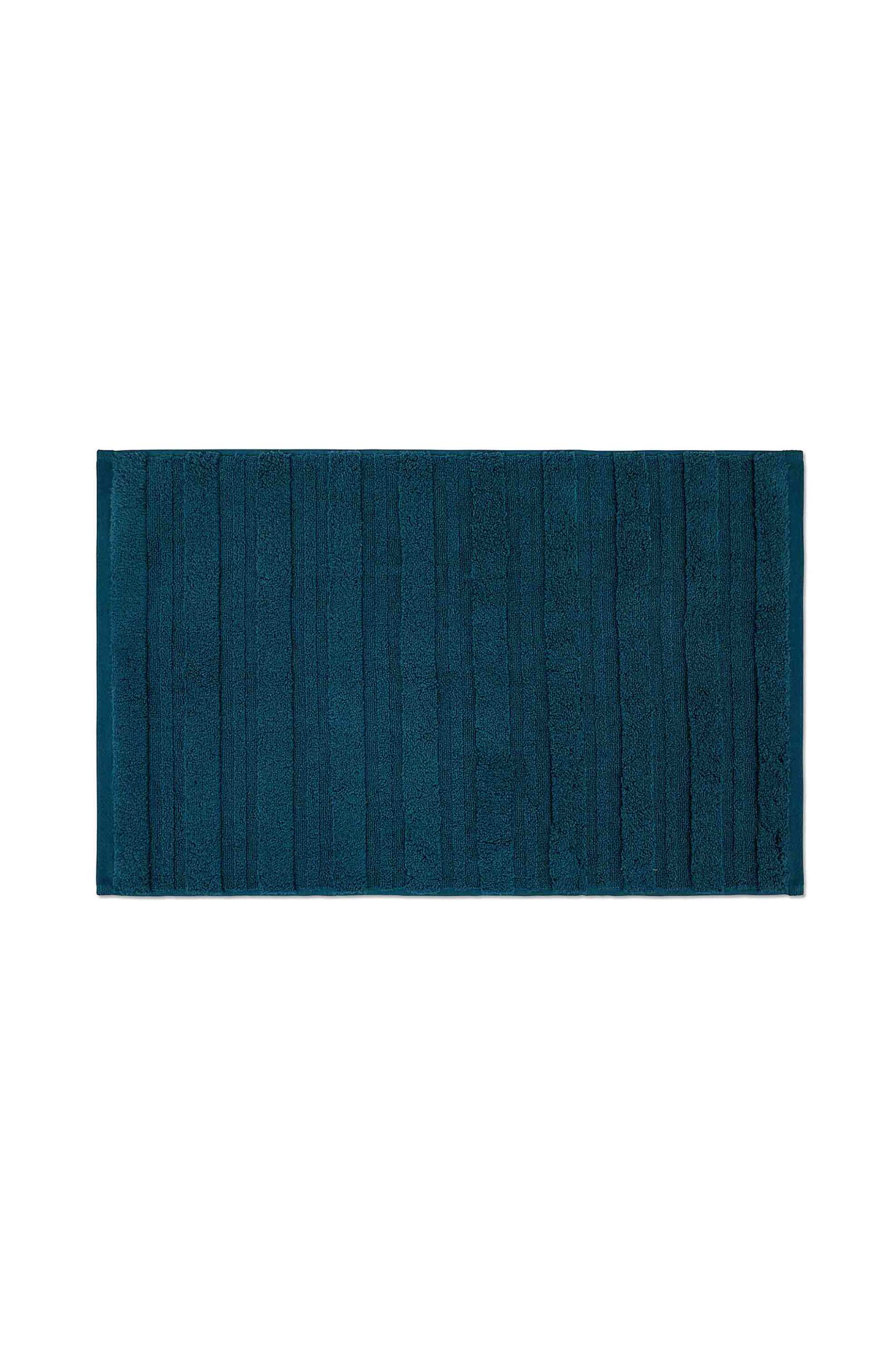 Coincasa πετσέτα προσώπου μονόχρωμη με ανάγλυφες ρίγες 100 x 60 cm - 007358587 Πετρόλ