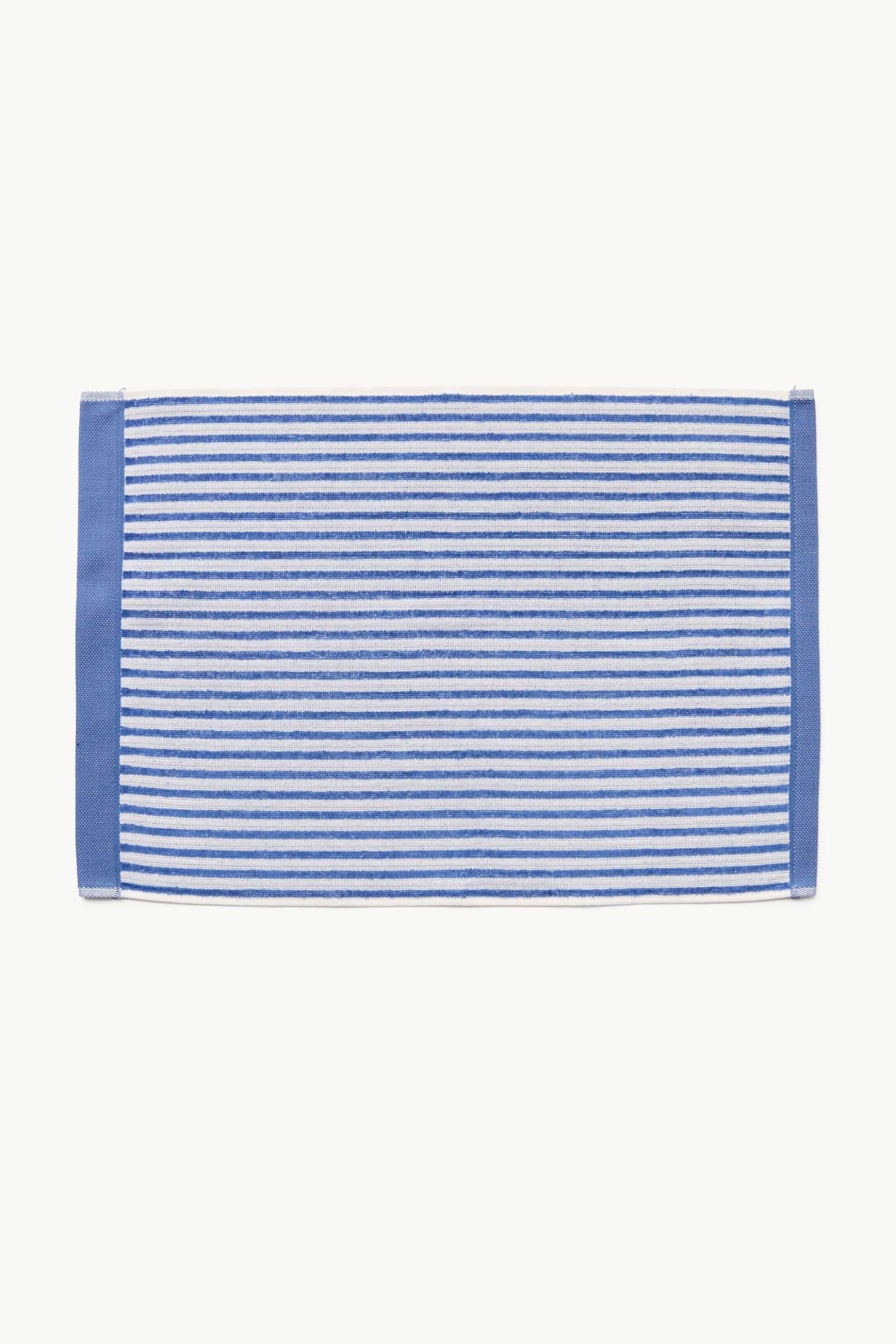 Coincasa πετσέτα χεριών με ριγέ σχέδιο 60 x 40 cm - 006815597 Γαλάζιο