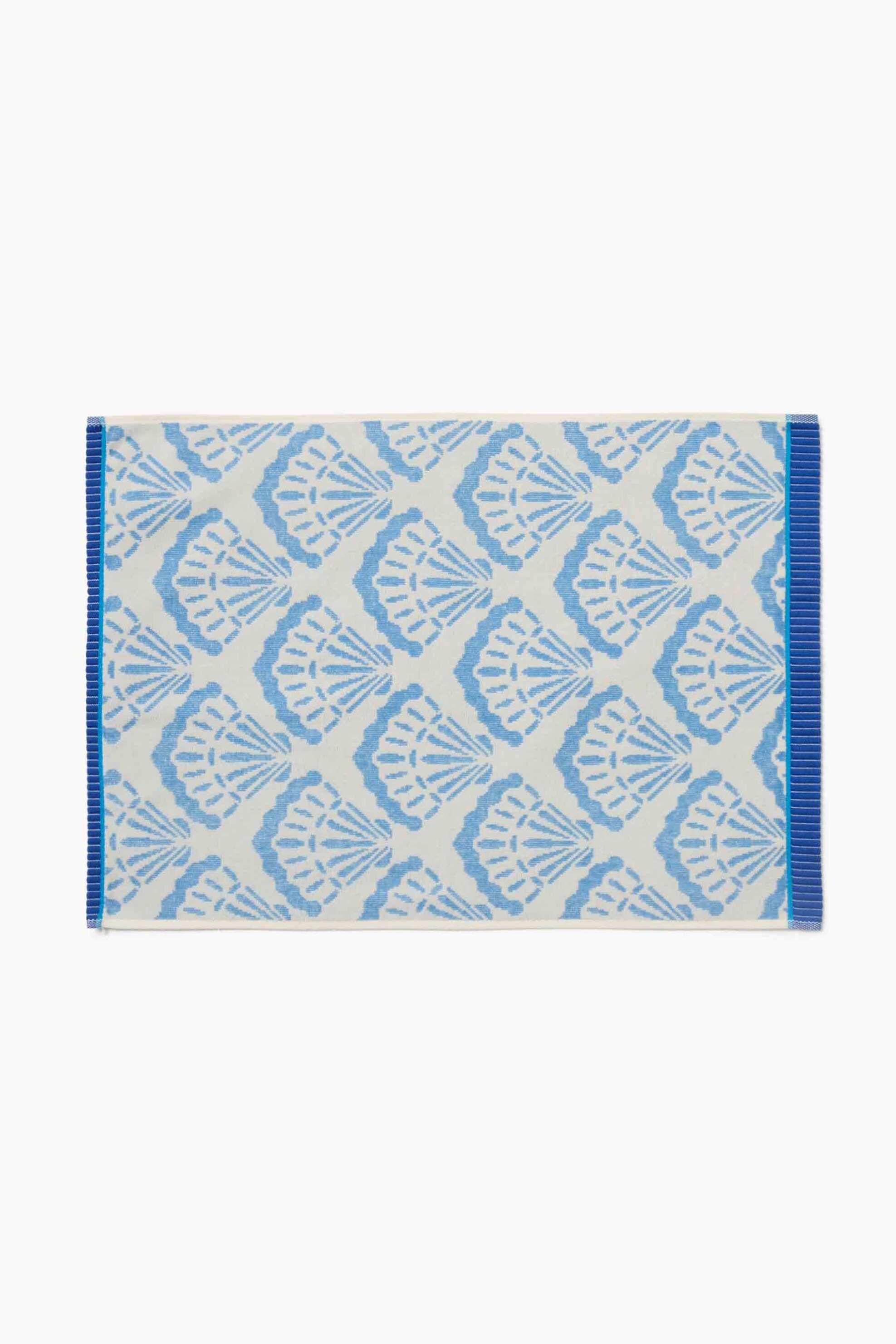 Coincasa πετσέτα προσώπου με shell motif 50 x 100 cm - 006816281 Μπλε