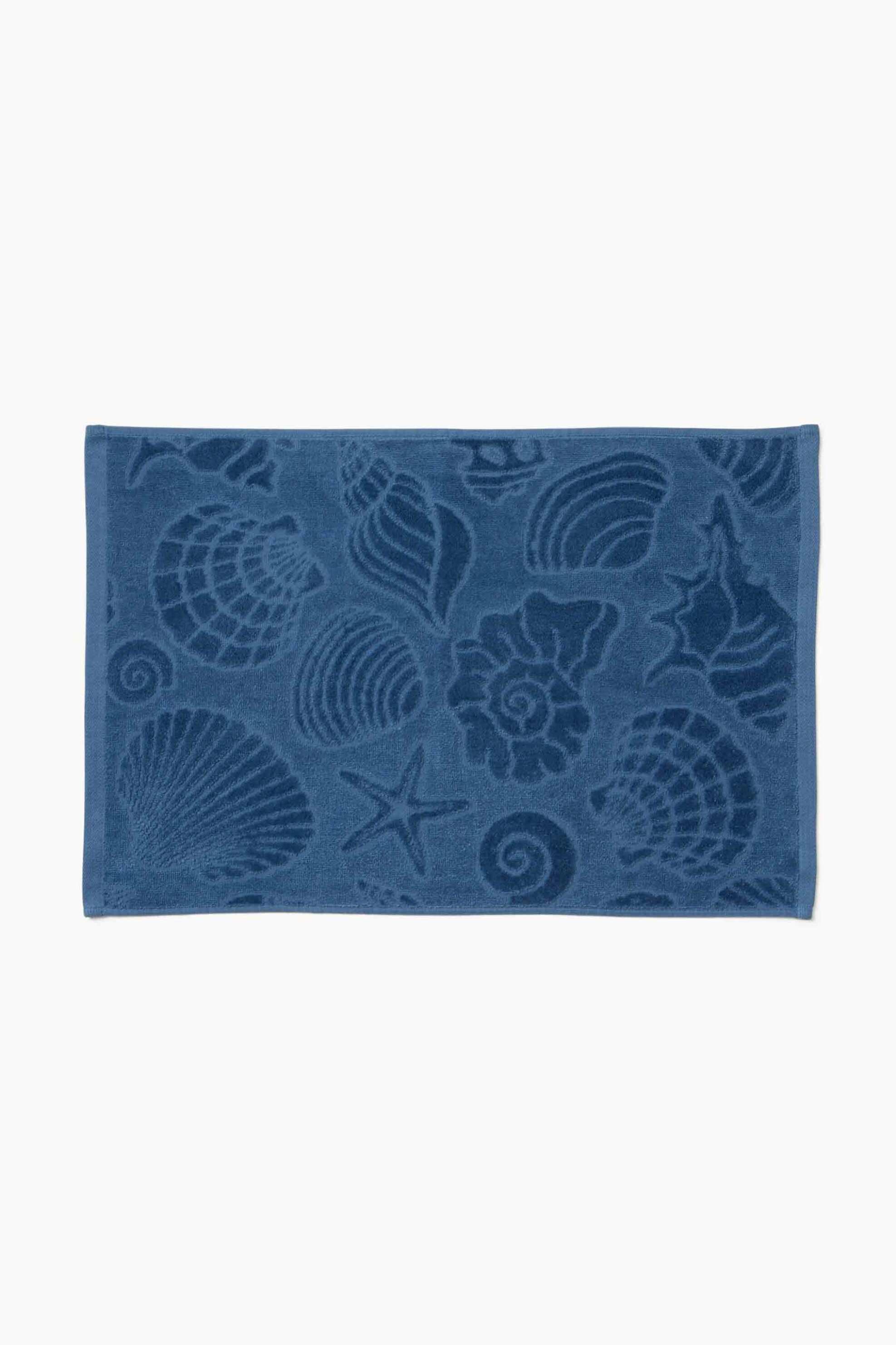 Coincasa πετσέτα χεριών με ανάγλυφο σχέδιο 40 x 60 cm - 006817164 Μπλε Σκούρο