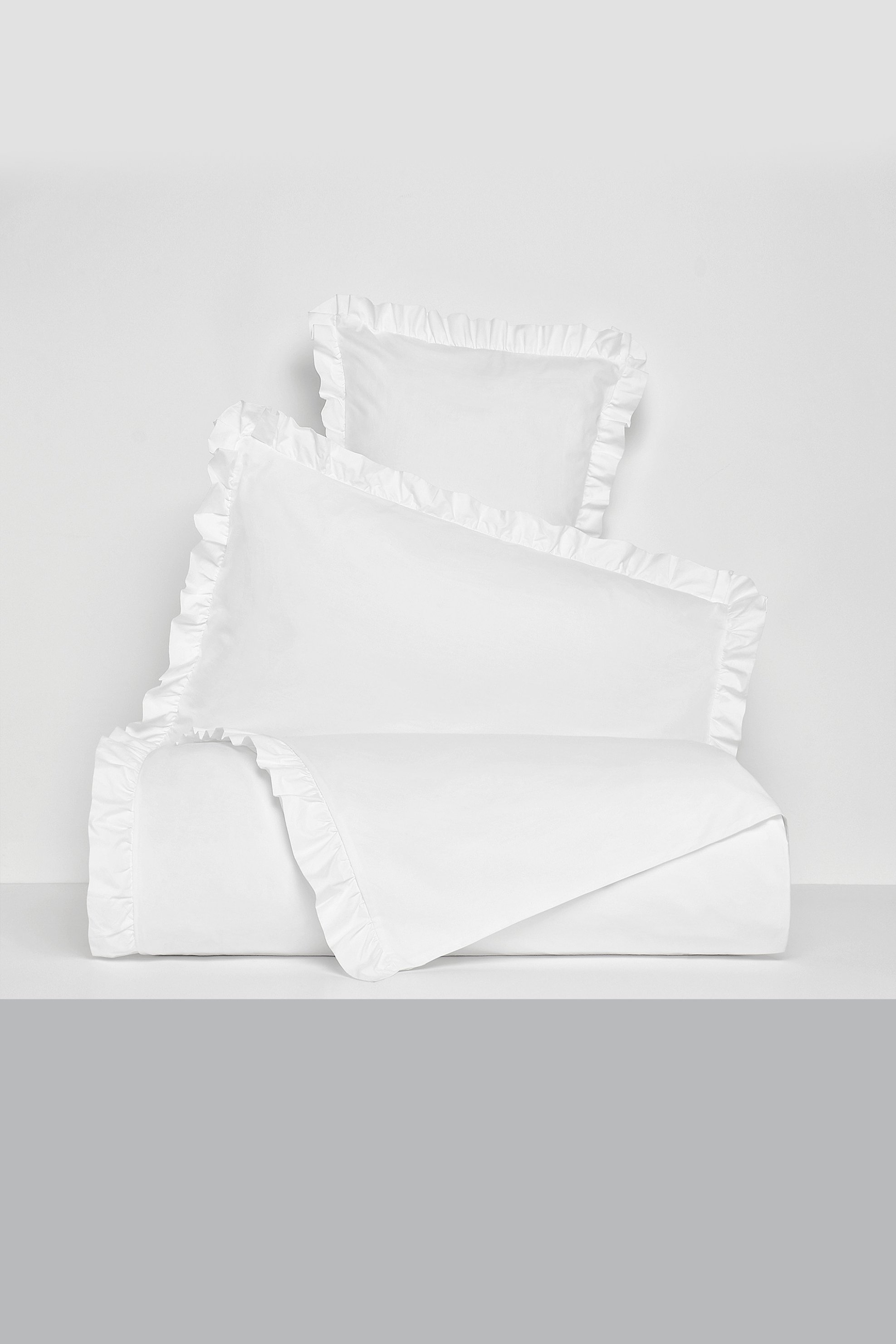 Coincasa διπλό σεντόνι με βολάν 280 x 250 cm - 006533121 Λευκό