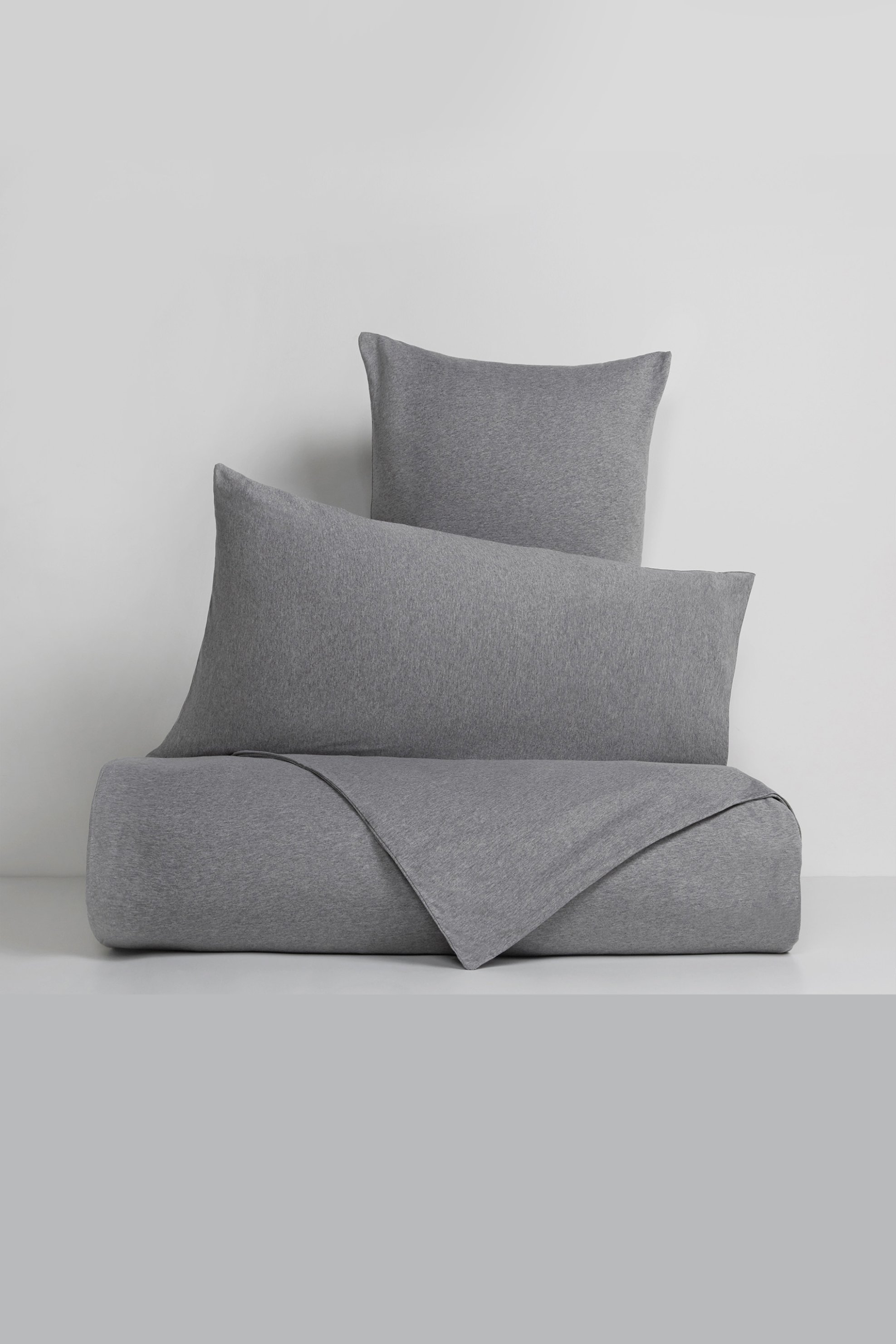 Coincasa σετ διπλής παπλωματοθήκης μονόχρωμης (4 τεμάχια) - 007079768 Ανθρακί