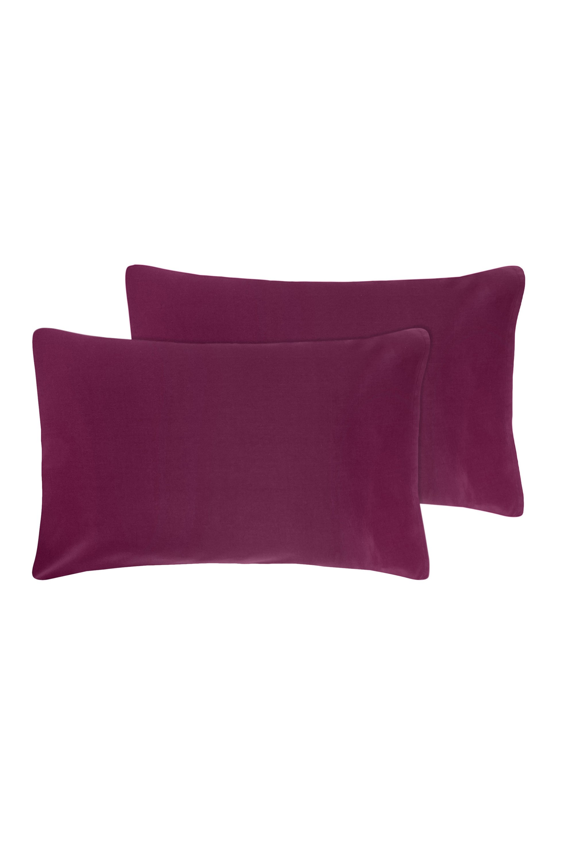 Coincasa σετ 2 μαξιλαροθήκες από βαμβακοσατέν "Zefiro" 50 x 80 cm - 006781917 Μοβ