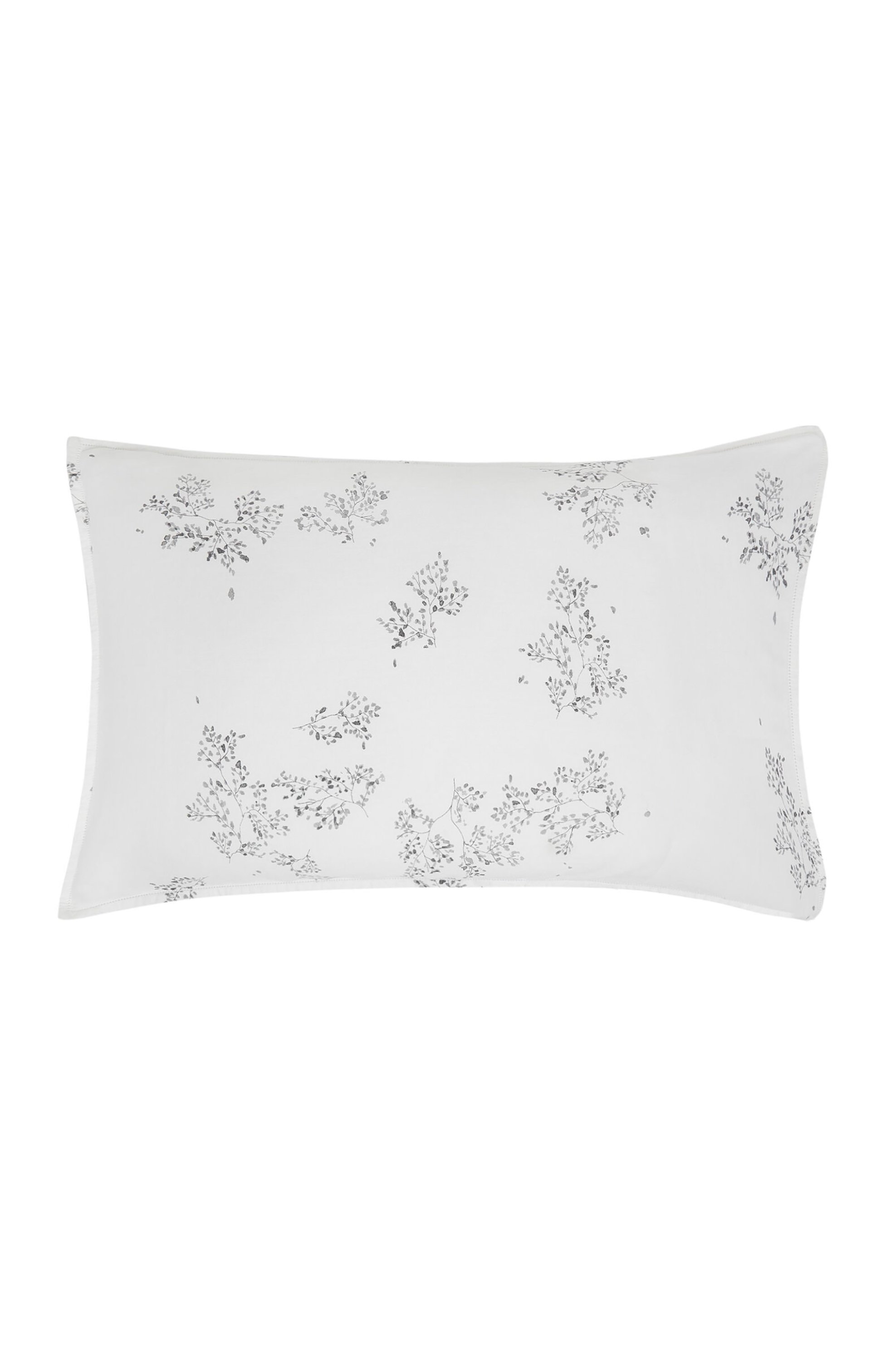 Coincasa βαμβακερή σατέν μαξιλαροθήκη με floral print 50 x 80 cm - 006777672 Λευκό