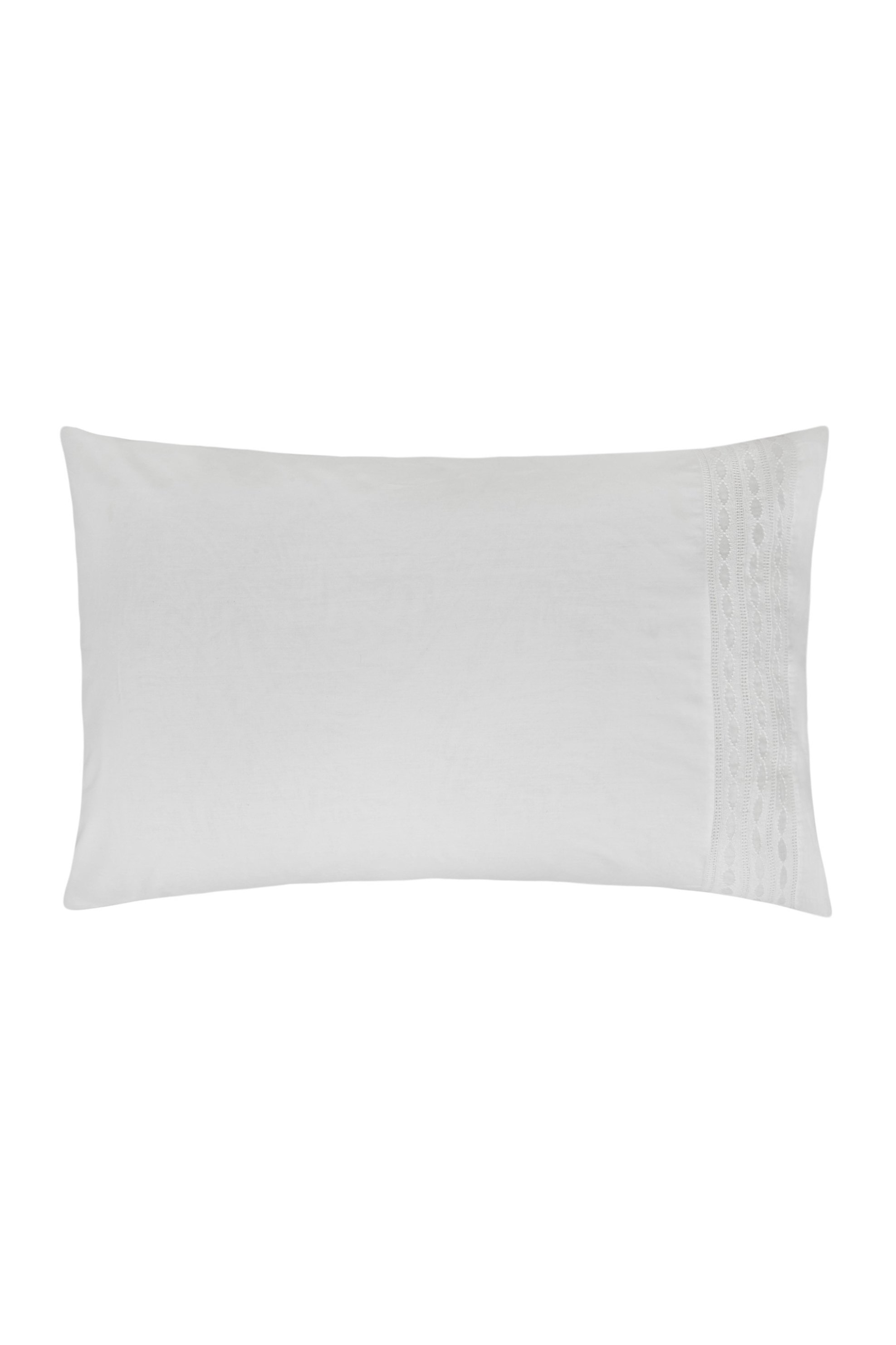 Coincasa μαξιλαροθήκη με κεντημένο σχέδιο 50 x 80 cm - 006777675 Λευκό