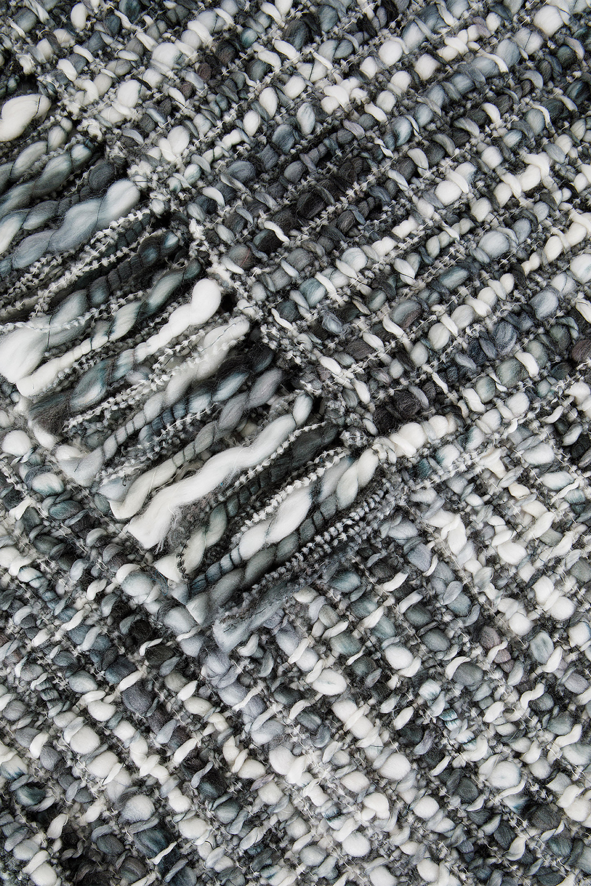 Coincasa κουβέρτα με καρό πλέξιμο και διπλές πλεξούδες 170 x 130 cm - 007214023 Γκρι φωτογραφία