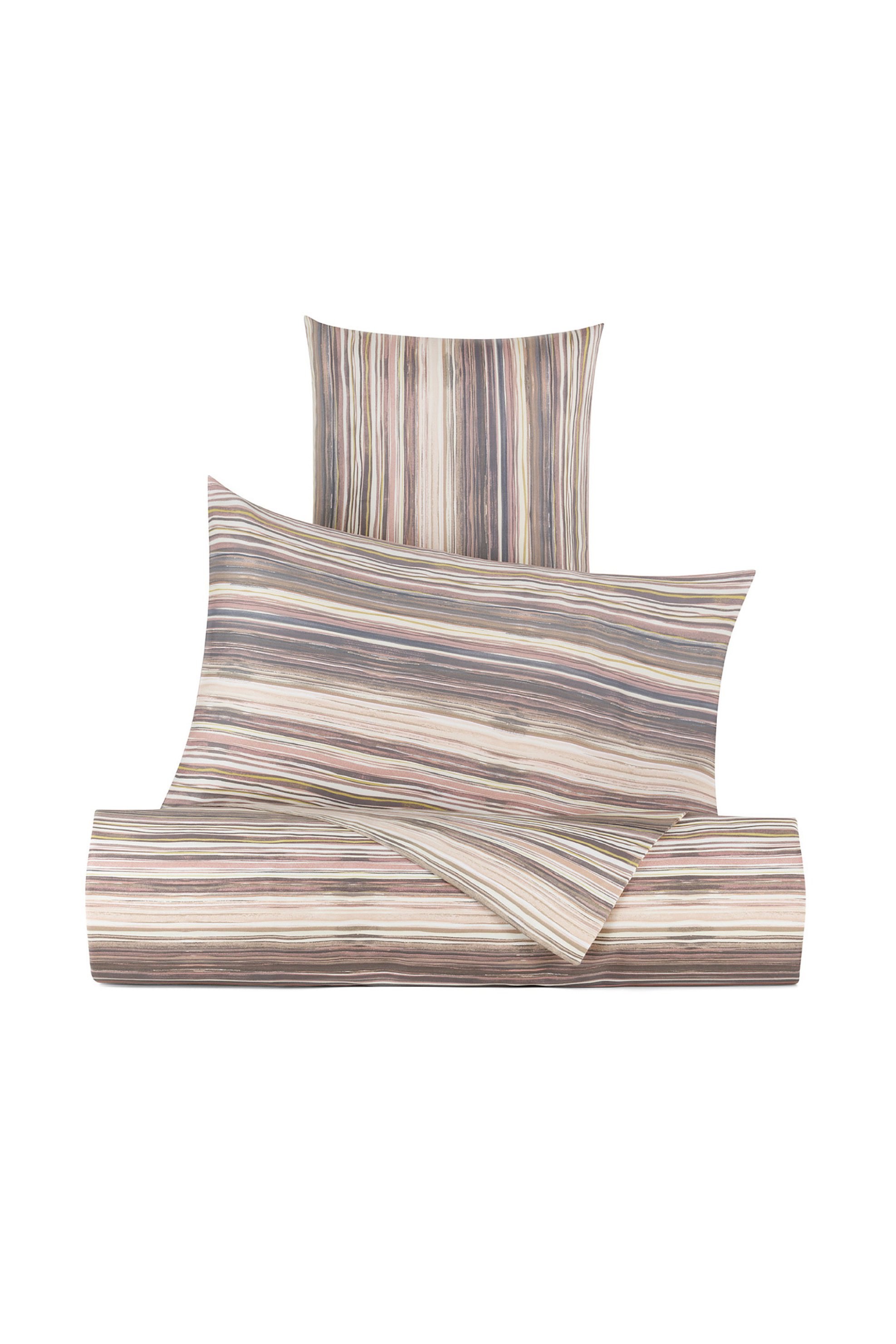 Coincasa σεντόνι διπλό με ριγέ σχέδιο 240 x 280 cm - 007212606 Ροζ