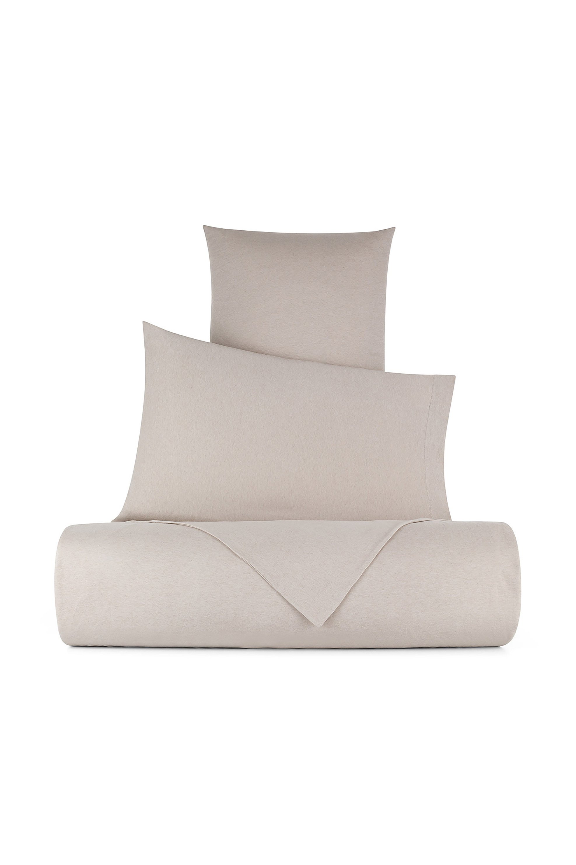 Coincasa σετ παπλωματοθήκη διπλή μονόχρωμη (3 τεμάχια) - 007217937 Μπεζ