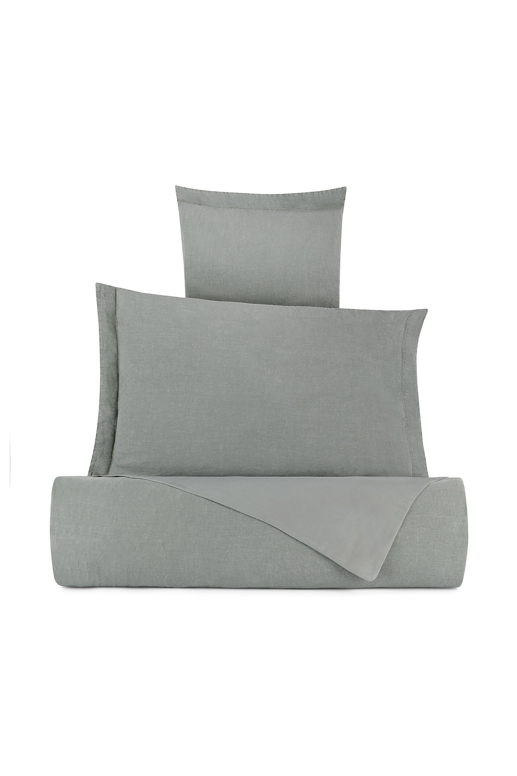 Coincasa παπλωματοθήκη διπλή με κρυφά κουμπιά μονόχρωμη 220 x 240 cm - 007218636 Γκρι