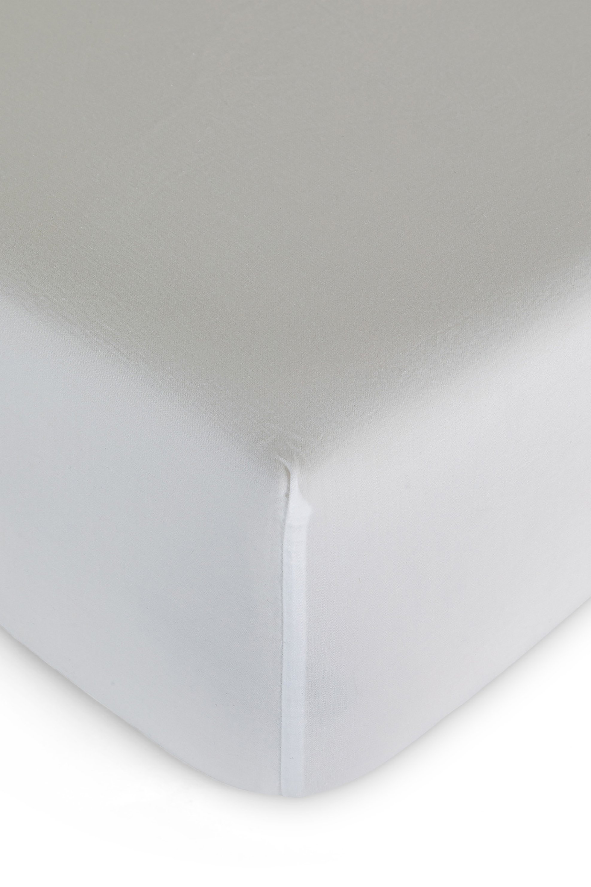 Coincasa σεντόνι διπλό εφαρμοστό μονόχρωμο "Zefiro" 160 x 200 cm - 007242459 Λευκό