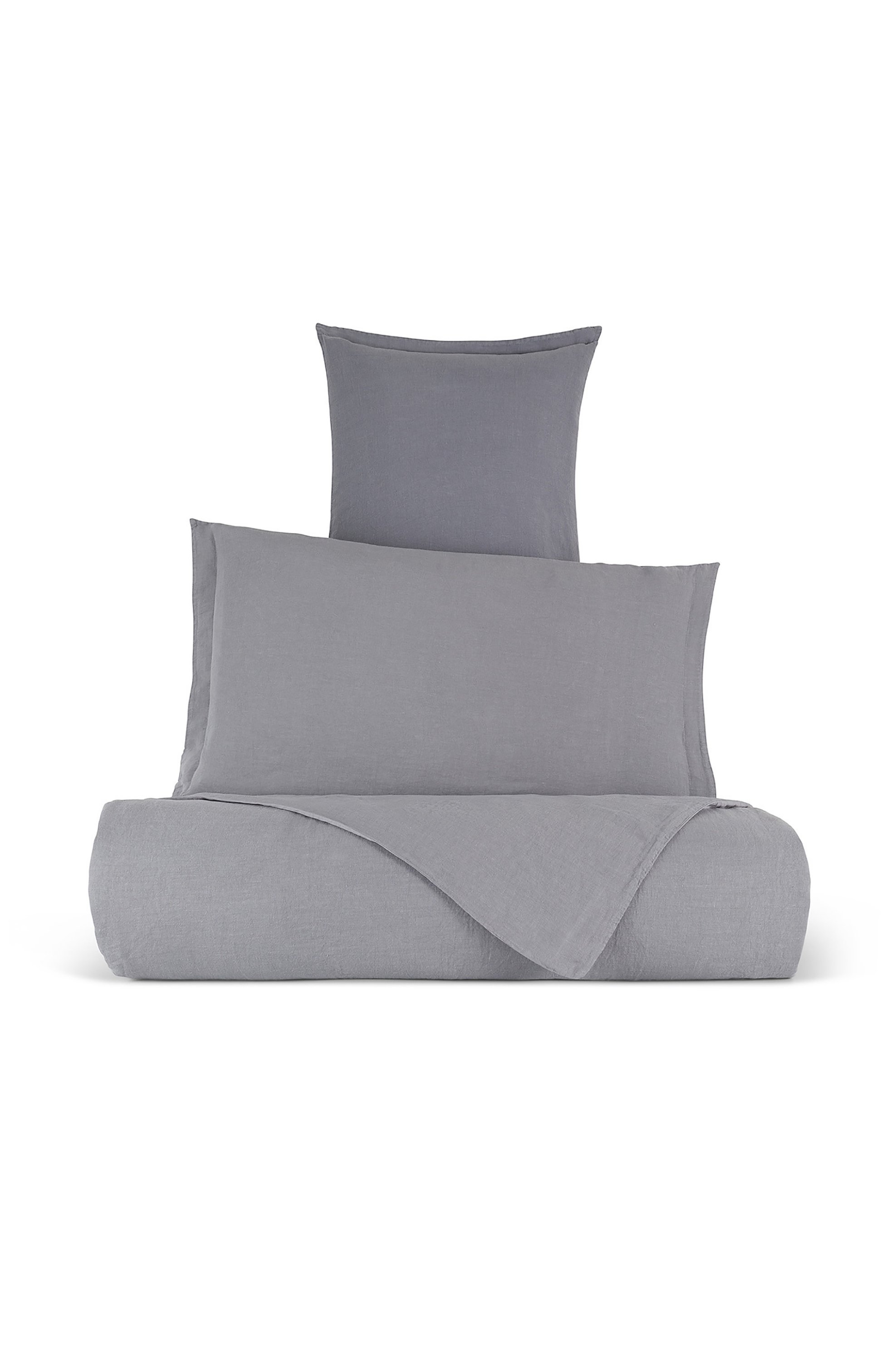 Coincasa μαξιλαροθήκη λινή μονόχρωμη "Zefiro" 50 x 80 cm - 007242468 Γκρι φωτογραφία