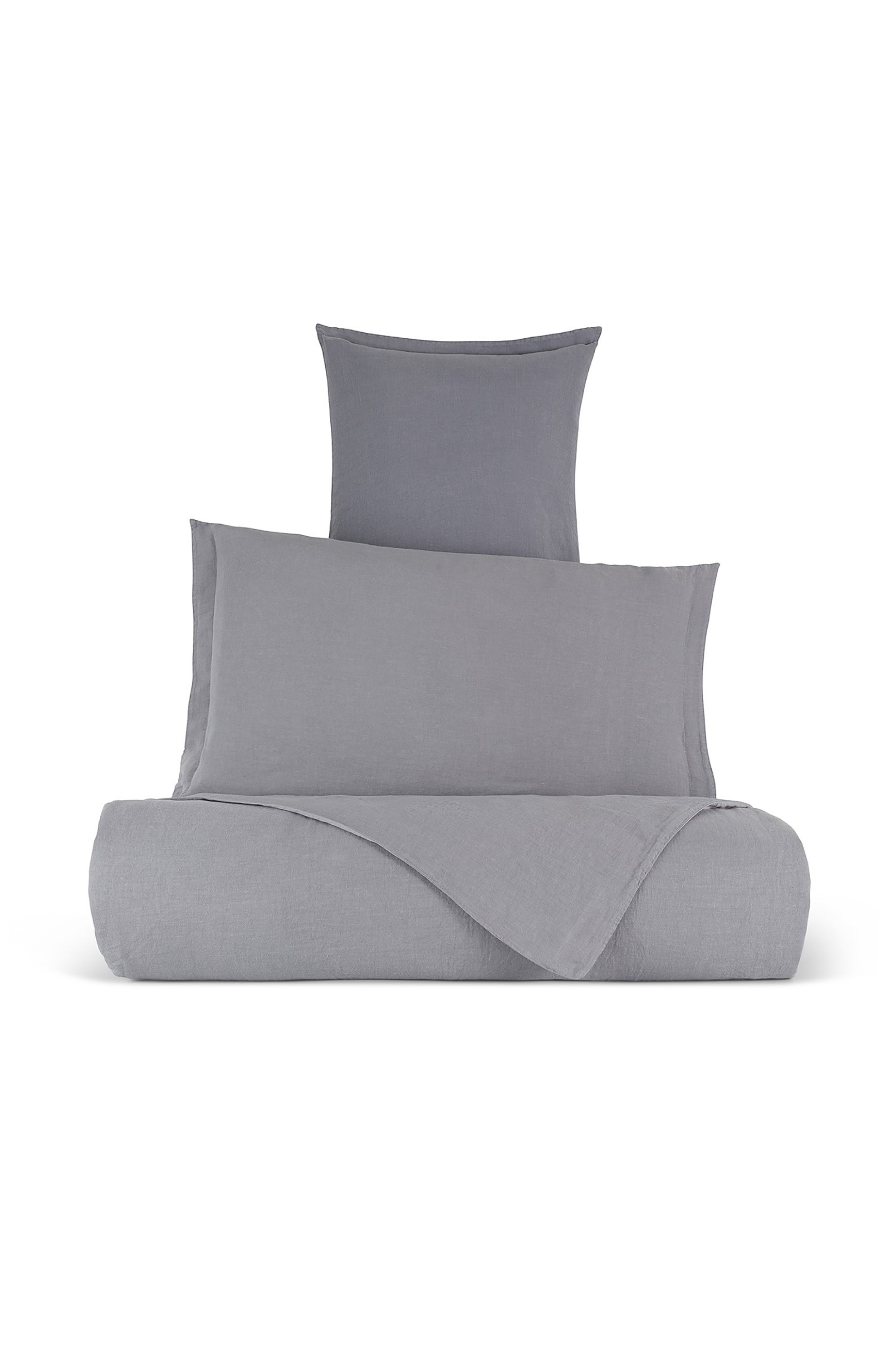 Coincasa παπλωματοθήκη υπέρδιπλη μονόχρωμη "Zefiro" 220 x 240 cm - 007242470 Γκρι