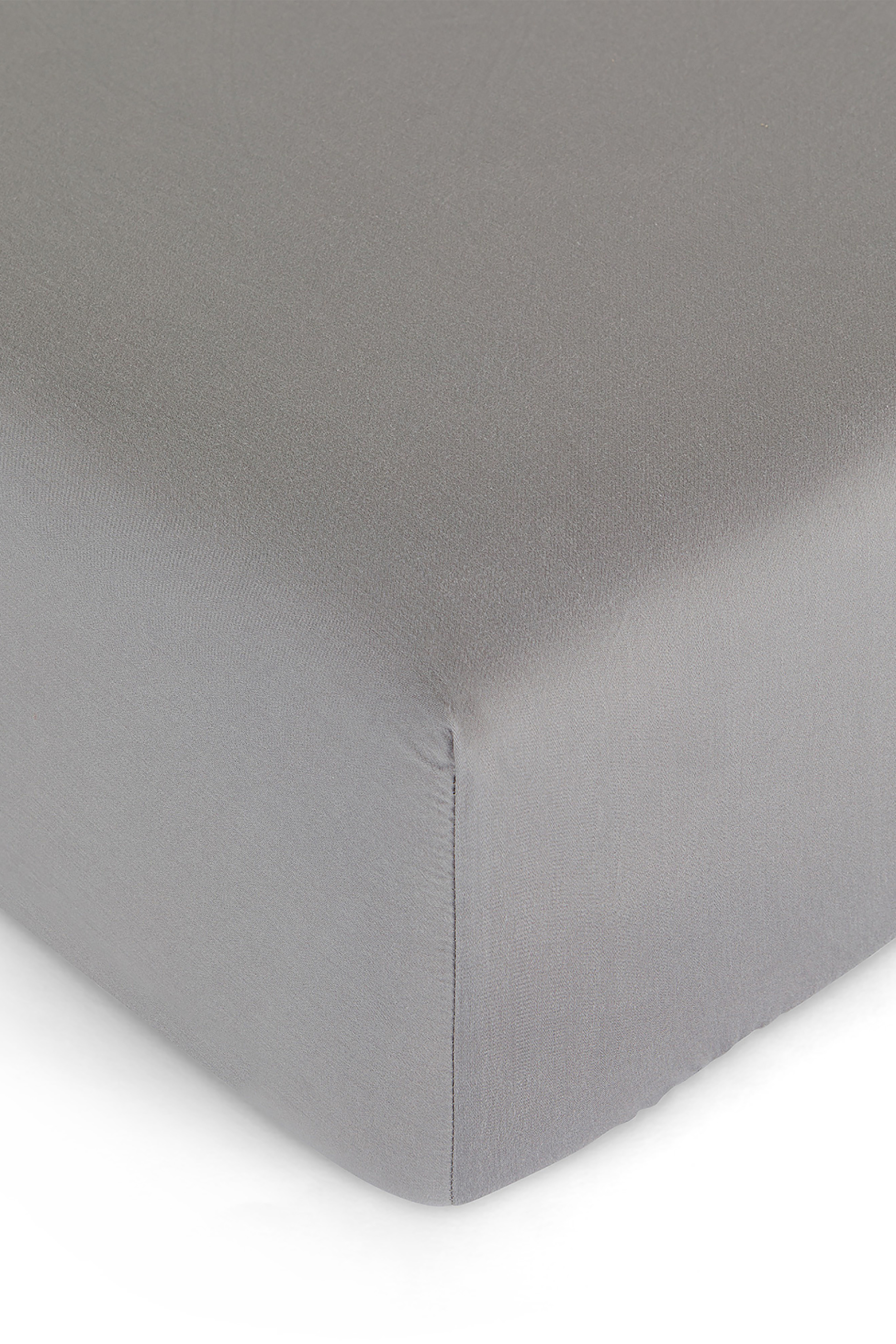 Coincasa σεντόνι διπλό εφαρμοστό μονόχρωμο "Zefiro" 160 x 200 cm - 007242471 Γκρι