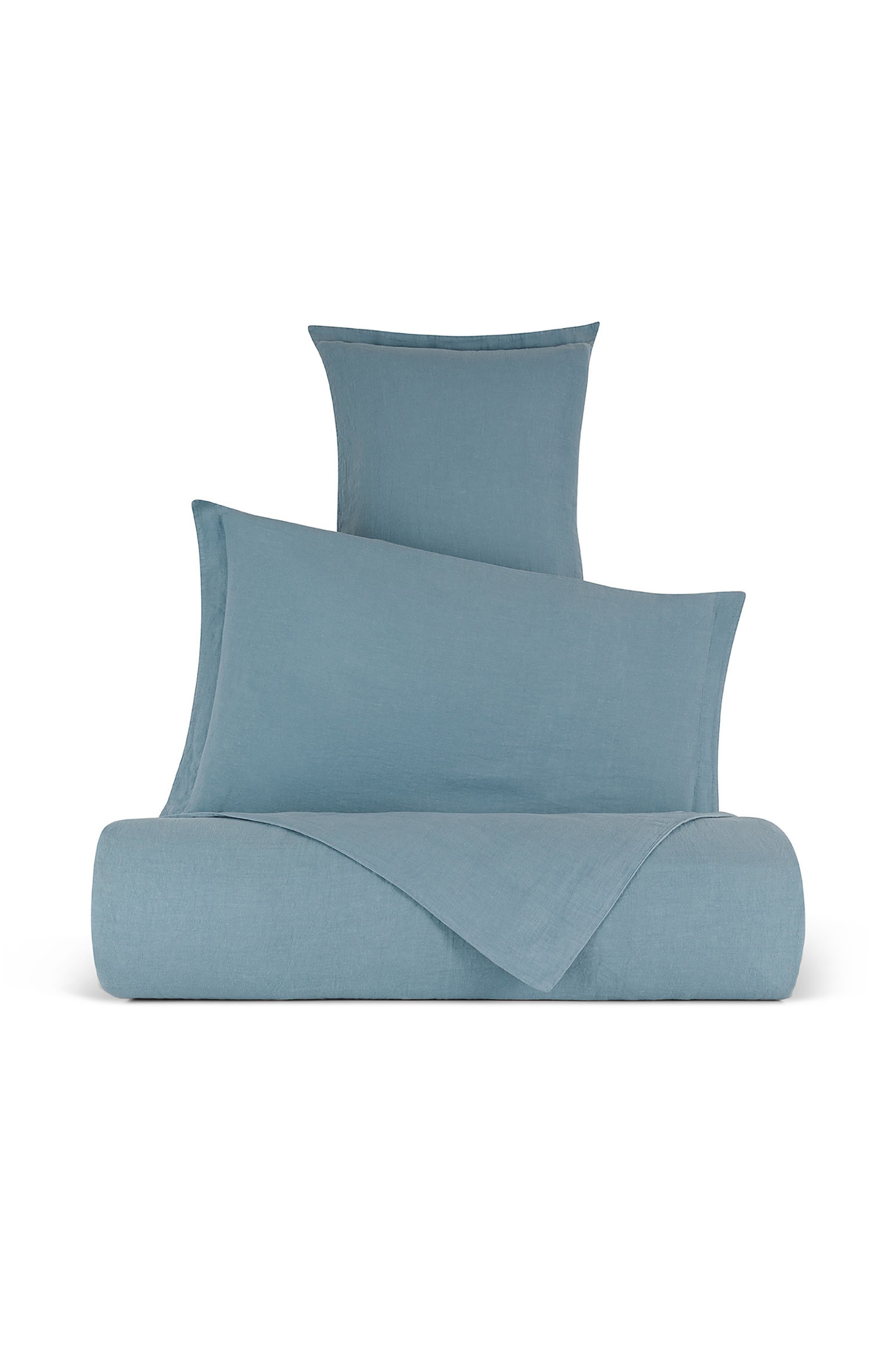 Coincasa σεντόνι υπέρδιπλο λινό μονόχρωμο "Zefiro" 240 x 280 cm - 007242485 Μπλε Ανοιχτό