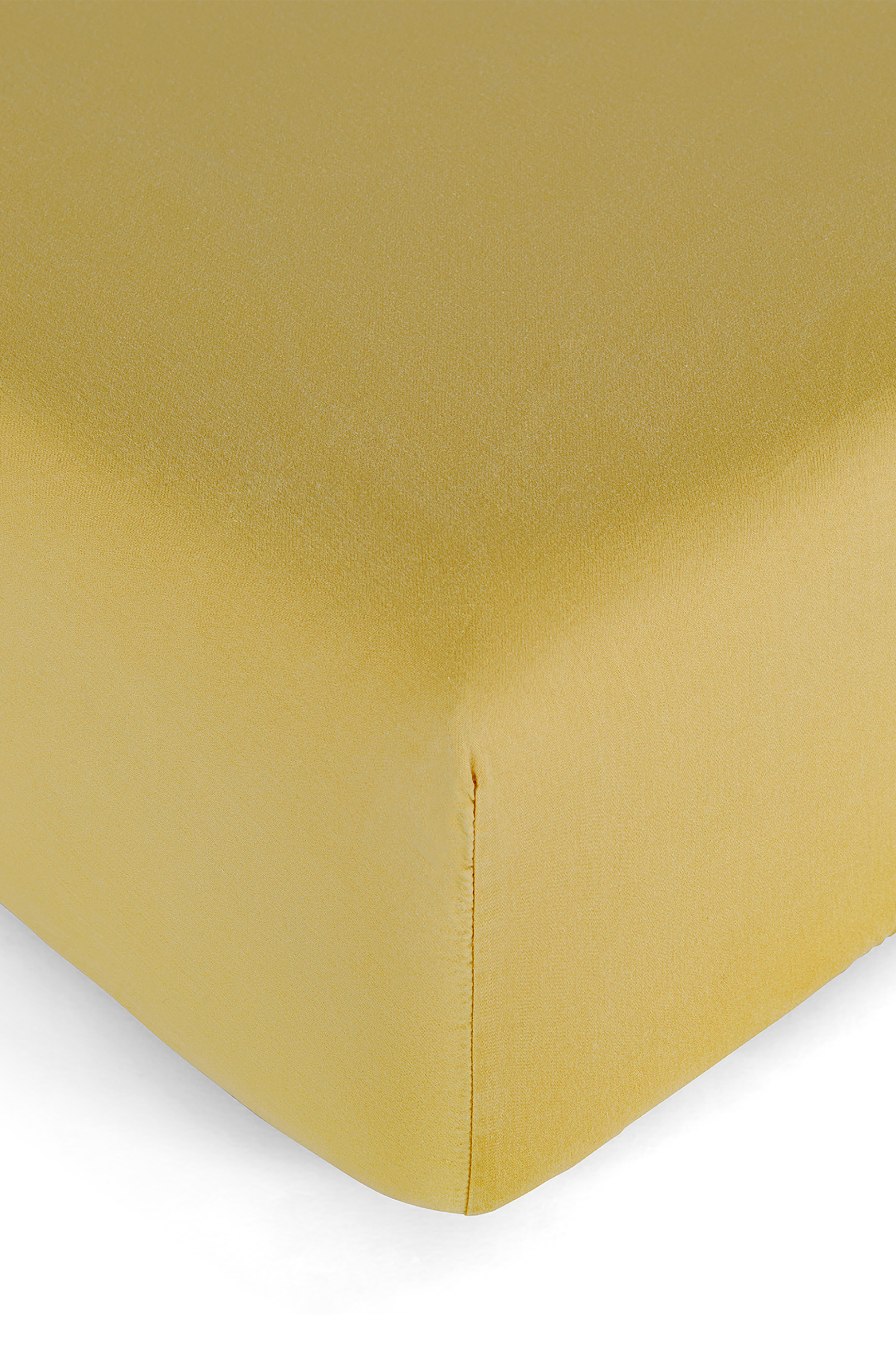 Coincasa σεντόνι διπλό εφαρμοστό μονόχρωμο "Zefiro" 160 x 200 cm - 007242526 Μουσταρδί