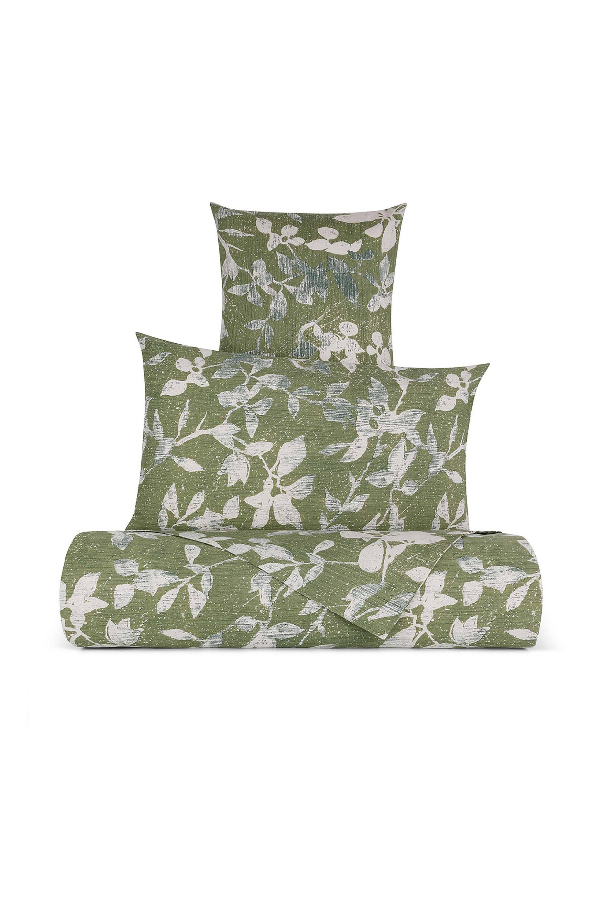 Coincasa παπλωματοθήκη υπέρδιπλη με all-over foliage μοτίβο 220 x 240 cm - 007267829 Πράσινο