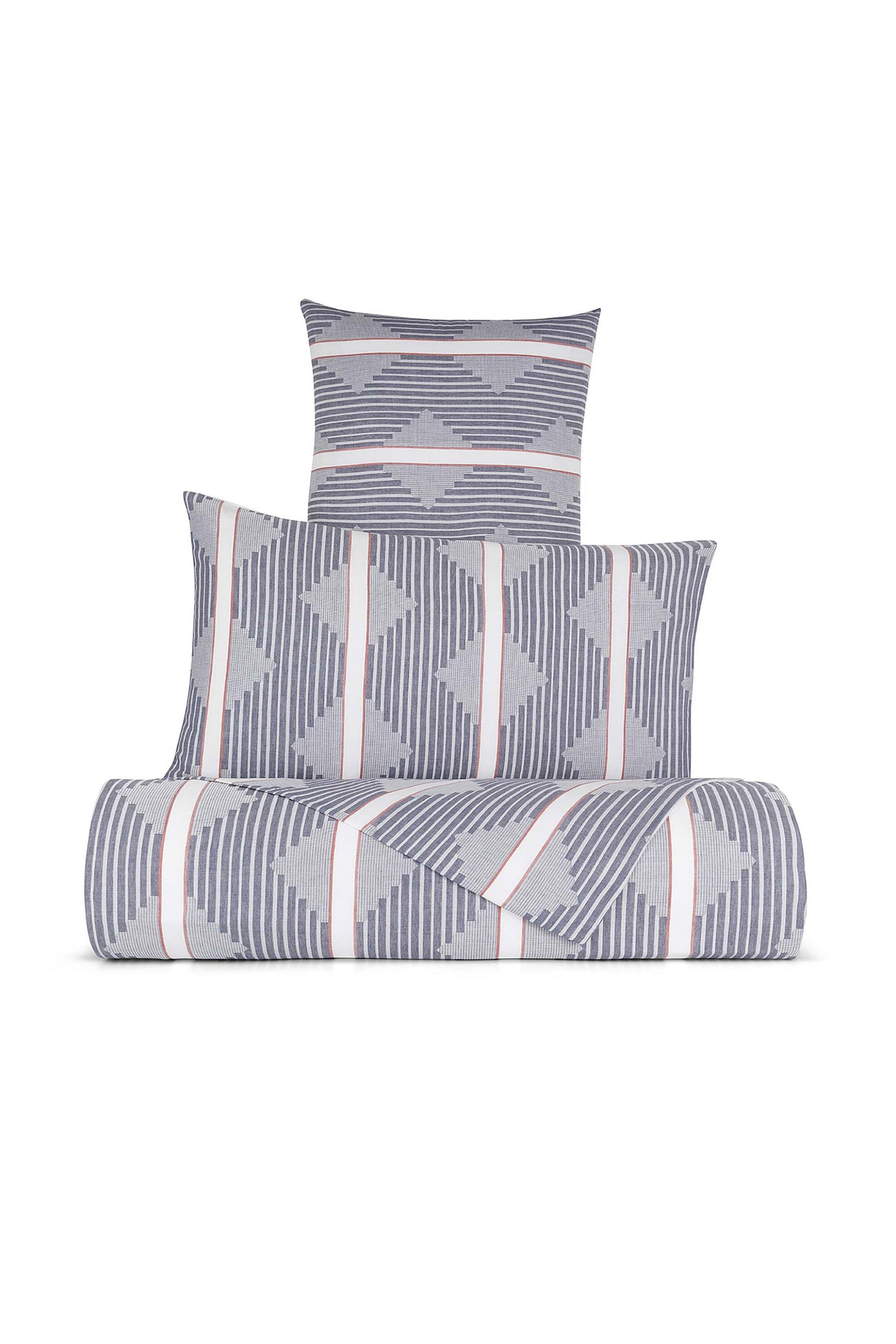 COINCASA Coincasa παπλωματοθήκη υπέρδιπλη με γεωμετρικό μοτίβο 220 x 240 cm - 007268949 Γκρι