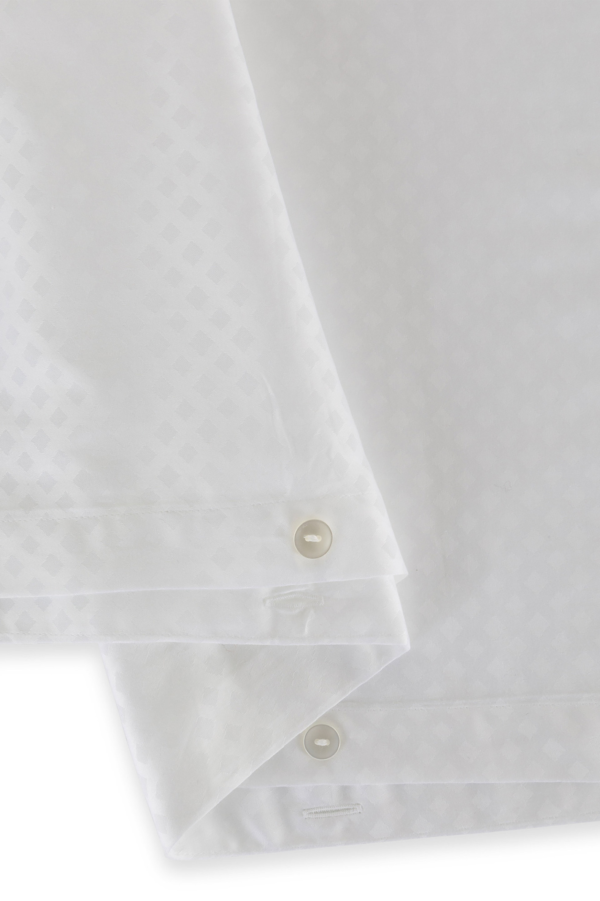 Coincasa παπλωματοθήκη king size μονόχρωμη με jacquard μοτίβο "Portofino" 220 x 260 cm - 006533078 Λευκό φωτογραφία