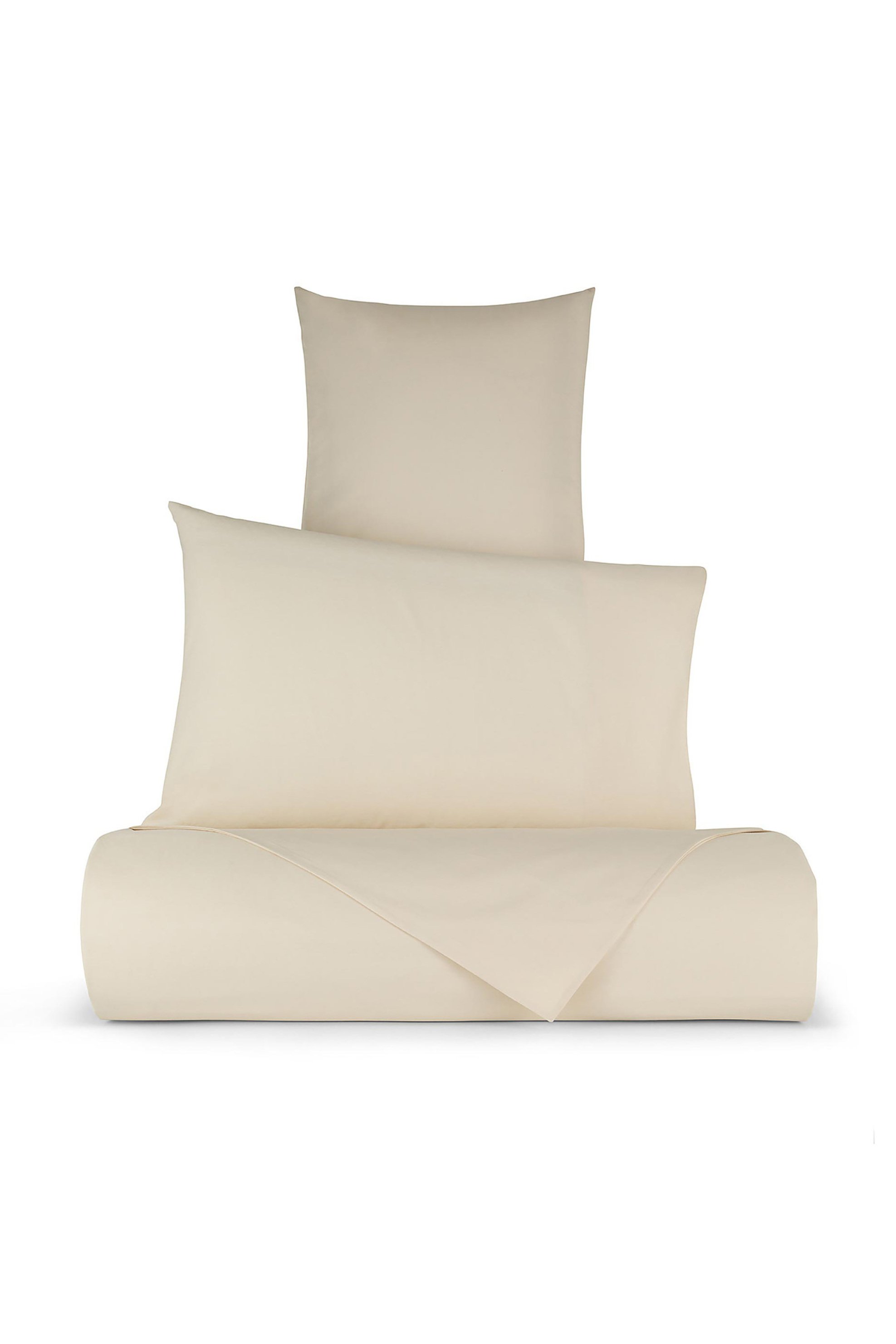 Coincasa σετ βαμβακερή παπλωματοθήκη διπλή και μαξιλαροθήκες μονόχρωμες 240 x 220 cm - 50 x 80 cm - 007354197 Μπεζ