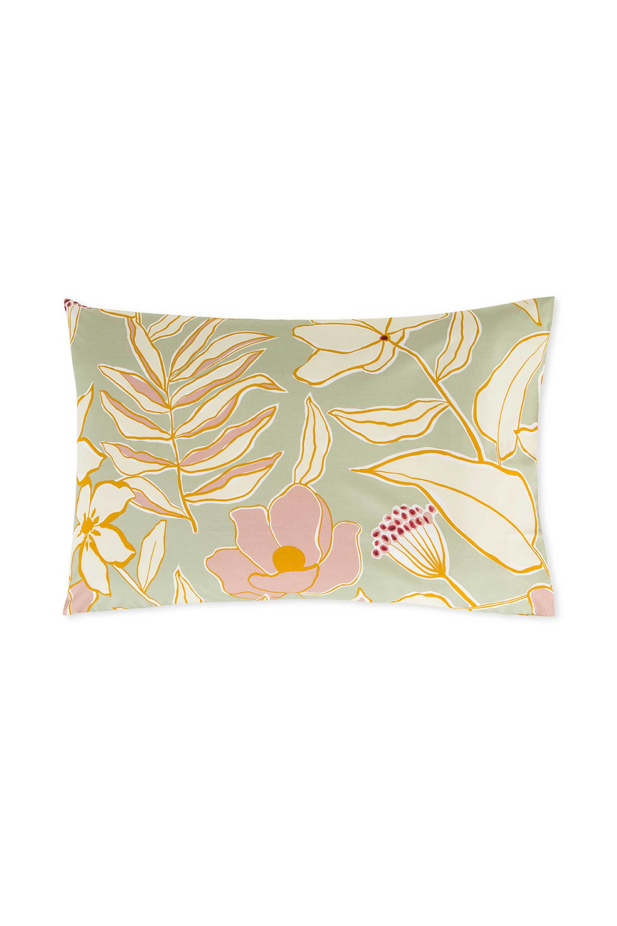 Coincasa μαξιλαροθήκη με all-over floral print 80 x 50 cm - 007364593 Πράσινο Ανοιχτό