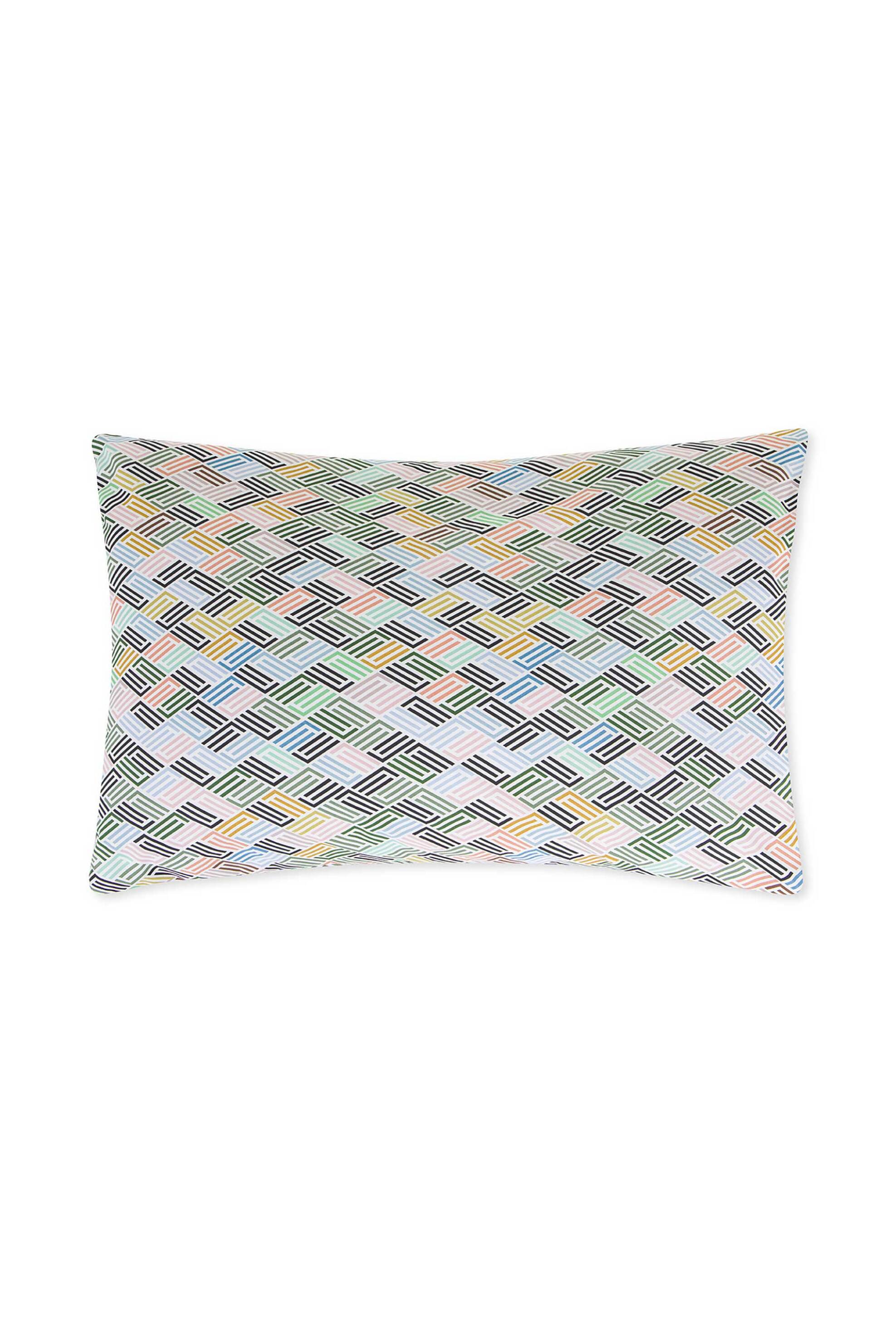 COINCASA Coincasa μαξιλαροθήκη βαμβακερή με πολύχρωμο γεωμετρικό σχέδιο 80 x 50 cm - 007364739 Πολύχρωμο