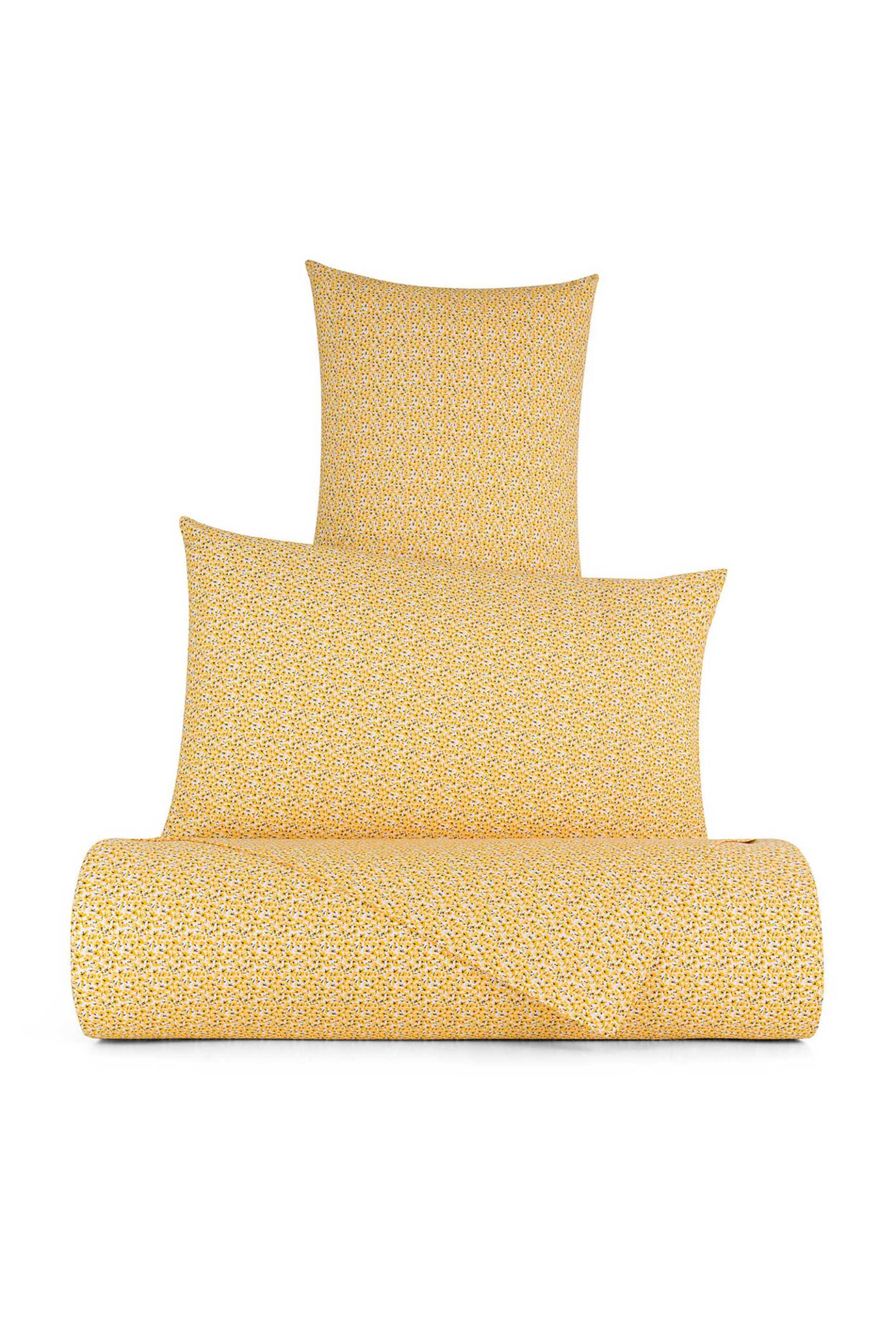 COINCASA Coincasa σετ παπλωματοθήκη διπλή με μαξιλαροθήκες και small flower print 240 x 220 cm - 2 x 50 x 80 cm - 007396463 Κίτρινο