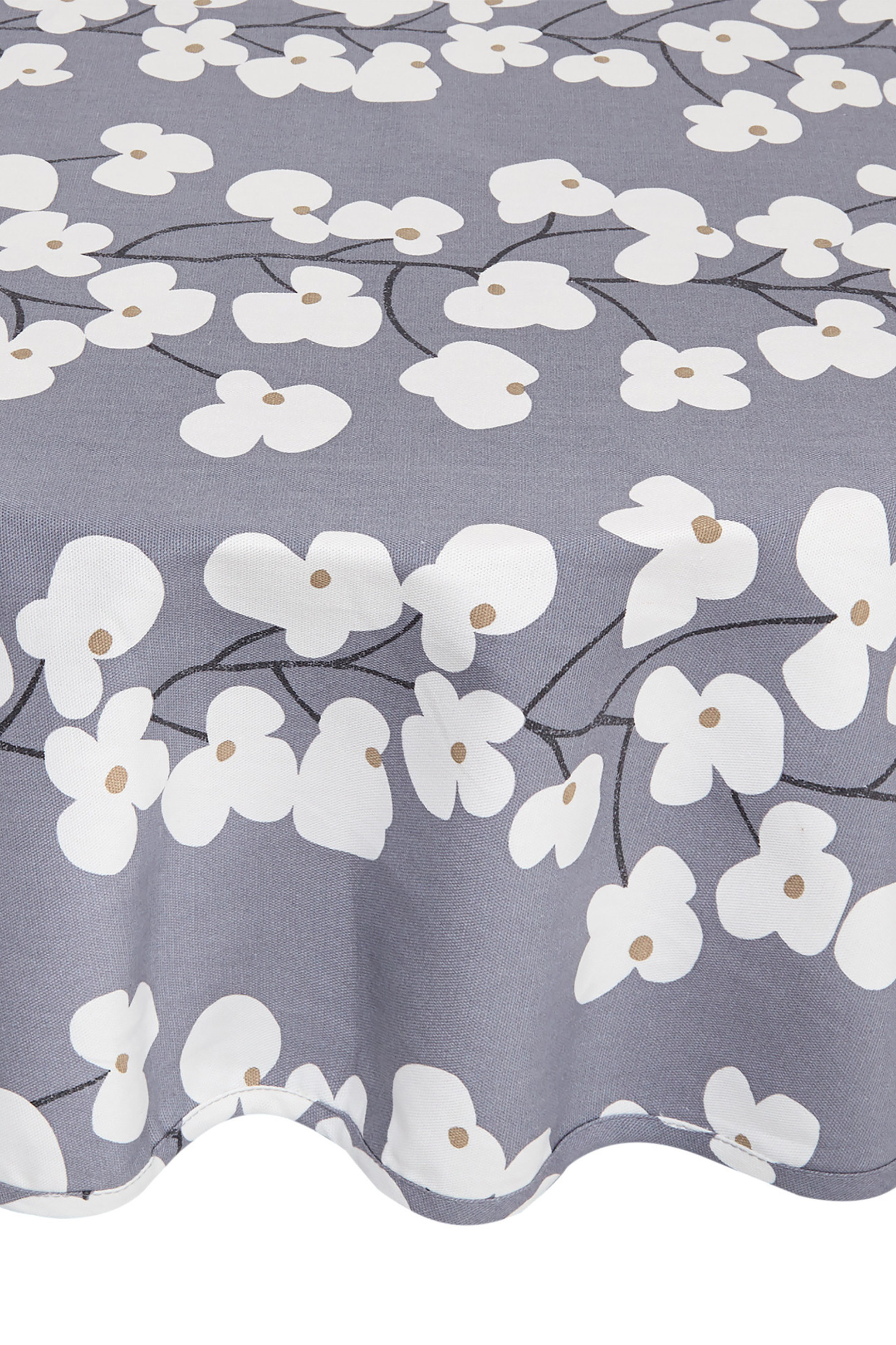 Coincasa τραπεζομάντηλο ροτόντα με floral print 180 cm - 006703562 Γκρι