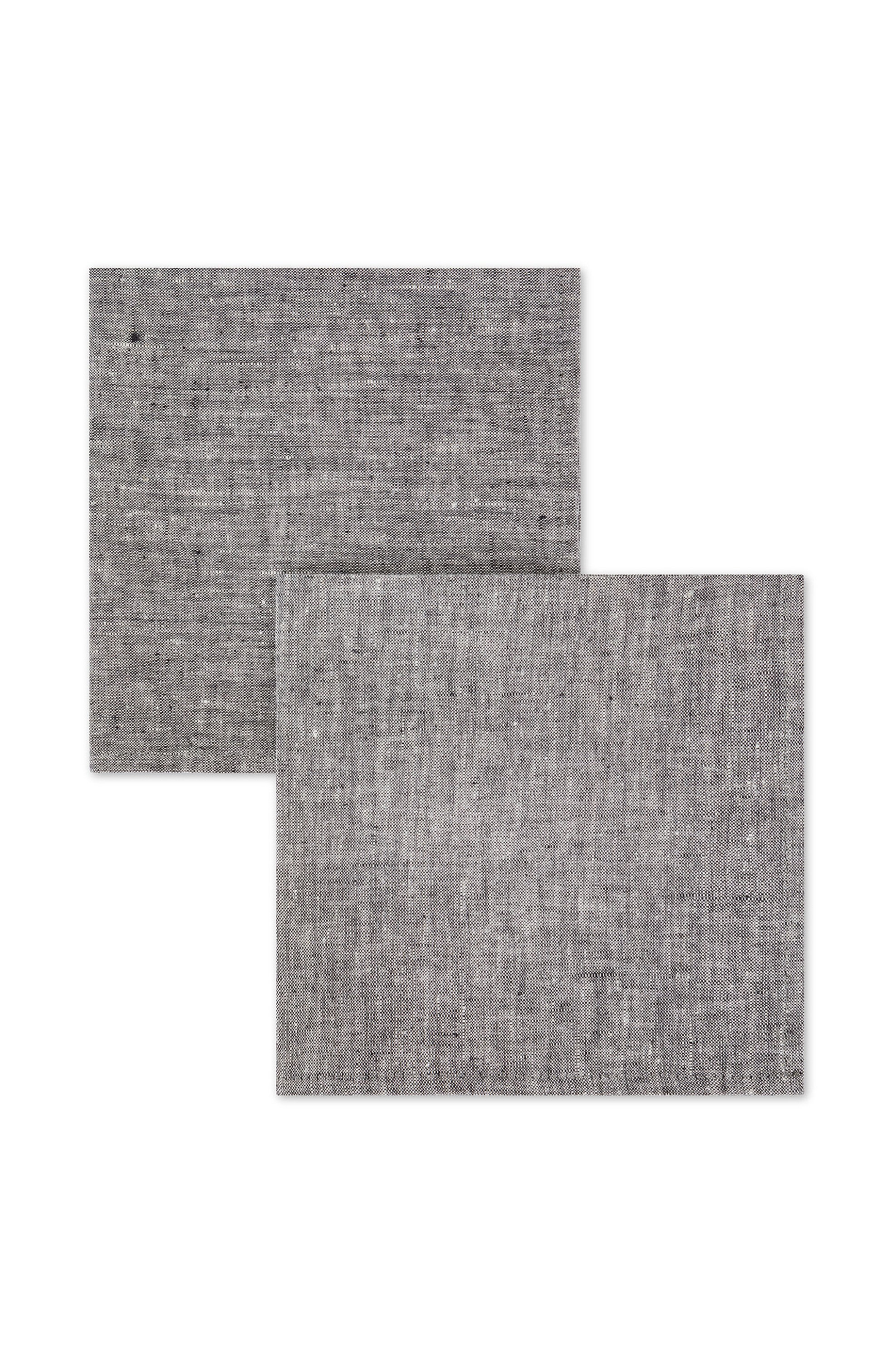 Coincasa σετ πετσέτες κουζίνας μονόχρωμες "Linen Joy" (2 τεμάχια) - 007219324 Γκρι