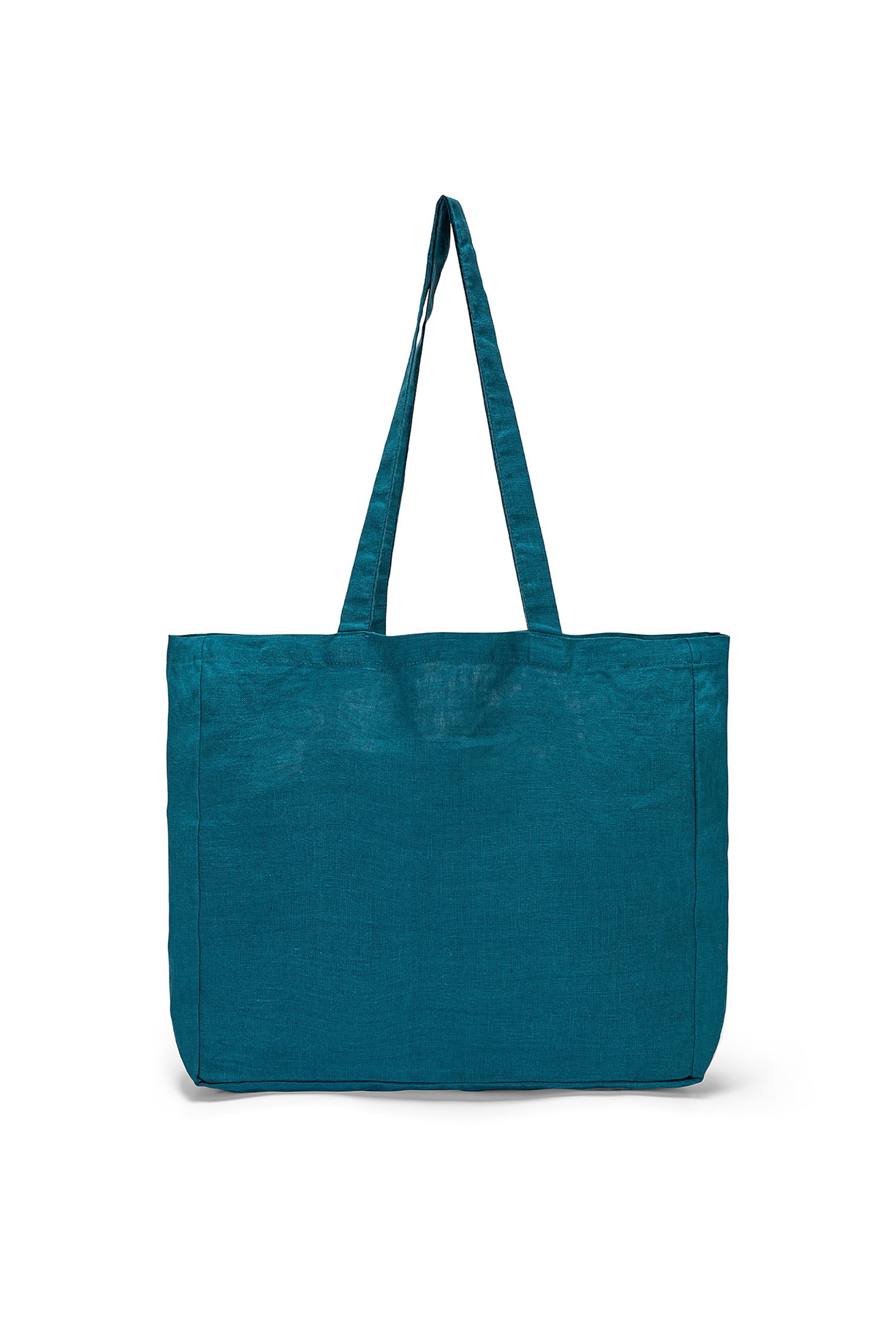 COINCASA Coincasa τσάντα για ψώνια μονόχρωμη "Linen Joy" 35 x 35 x 10 cm - 007219343 Πετρόλ