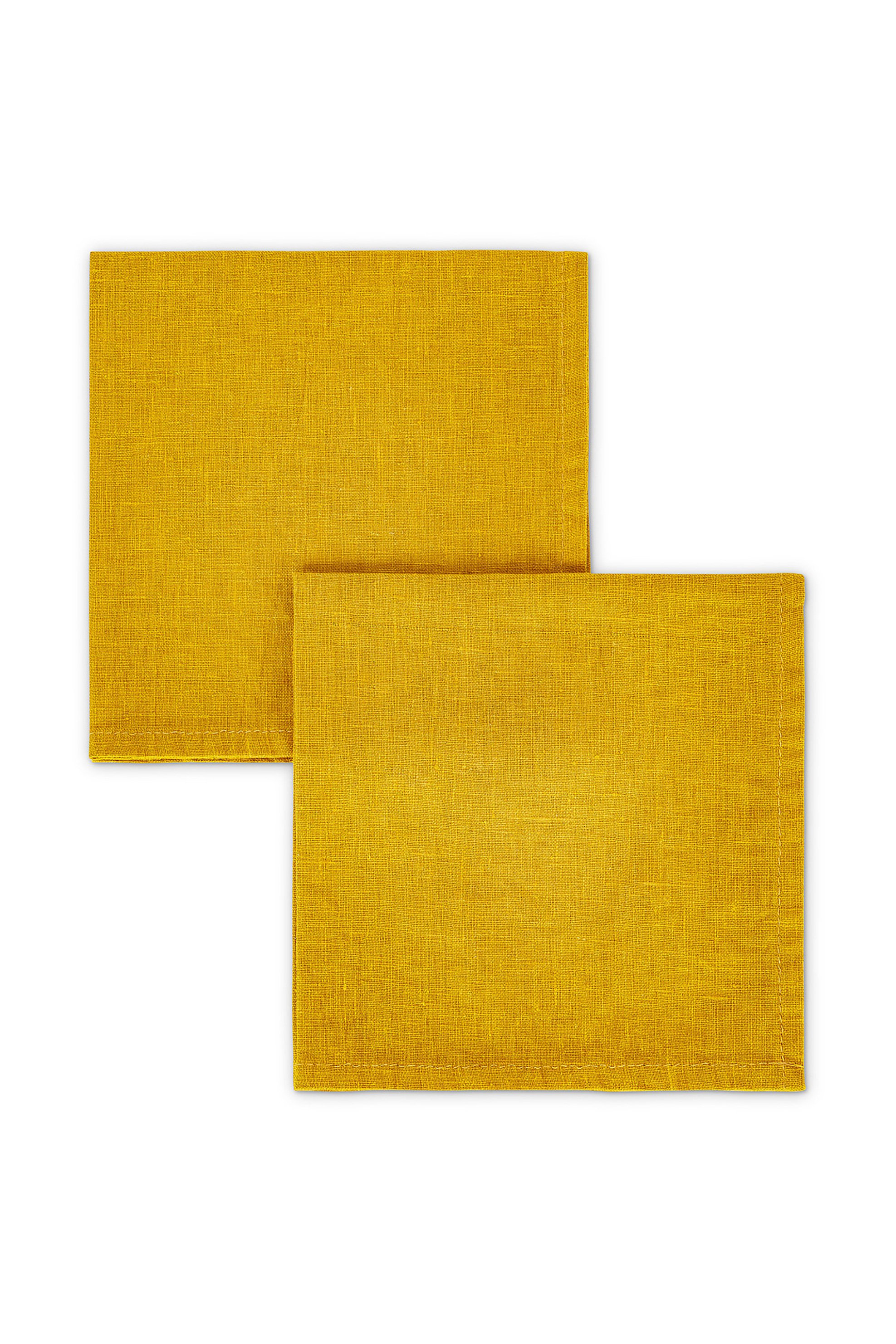 Coincasa σετ πετσέτες κουζίνας μονόχρωμες "Linen Joy" (2 τεμάχια) - 007219351 Κίτρινο