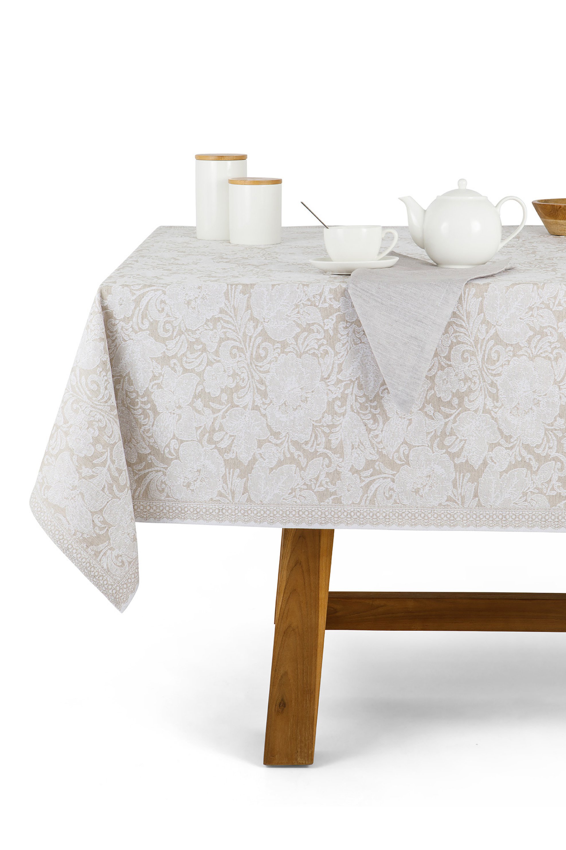 Coincasa τραπεζομάντηλο με all-over print 140 χ 250 cm - 007232331 Εκρού