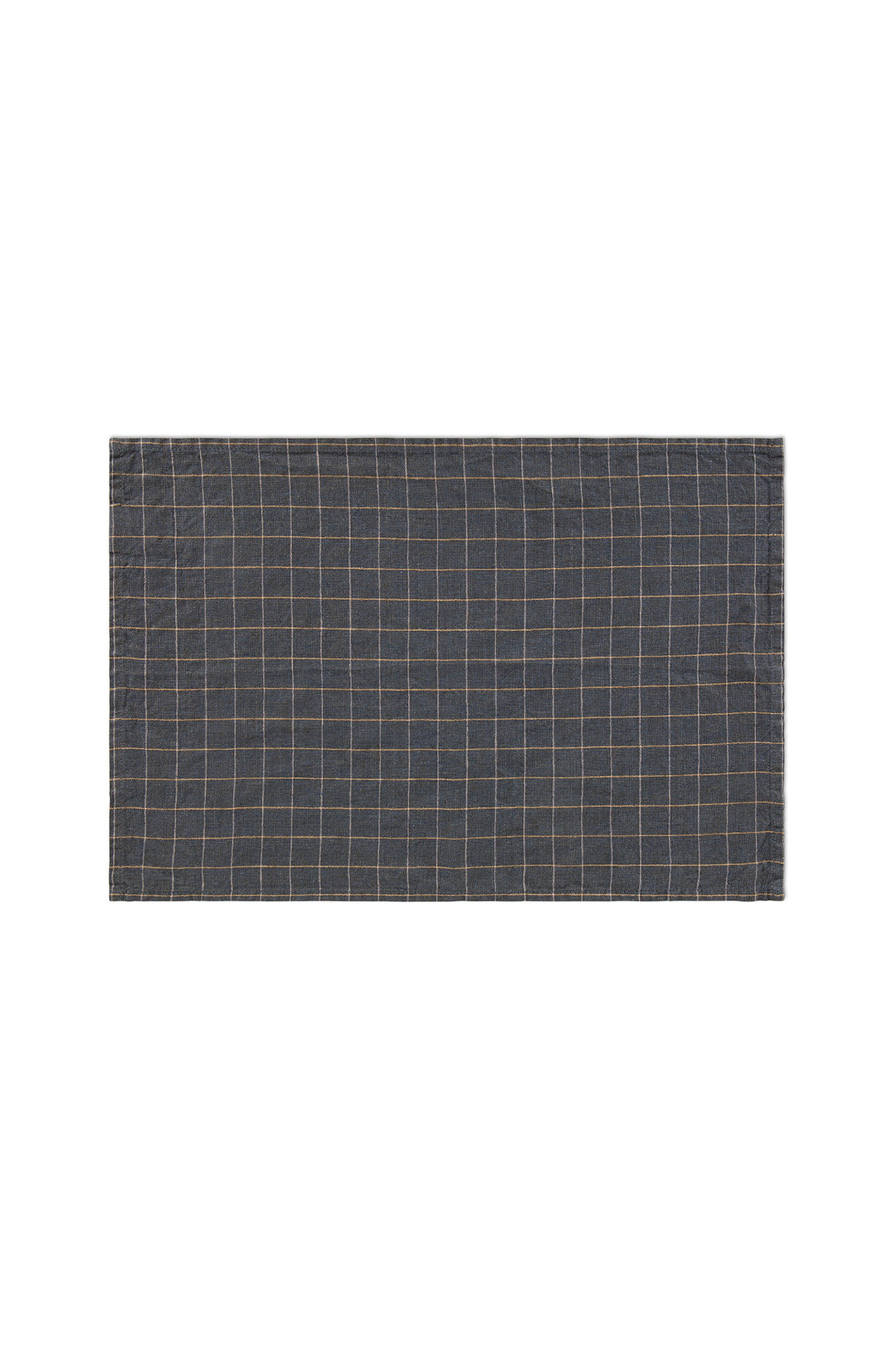 Coincasa σουπλά λινό με καρό σχέδιο 35 x 50 cm - 007254042 Ανθρακί