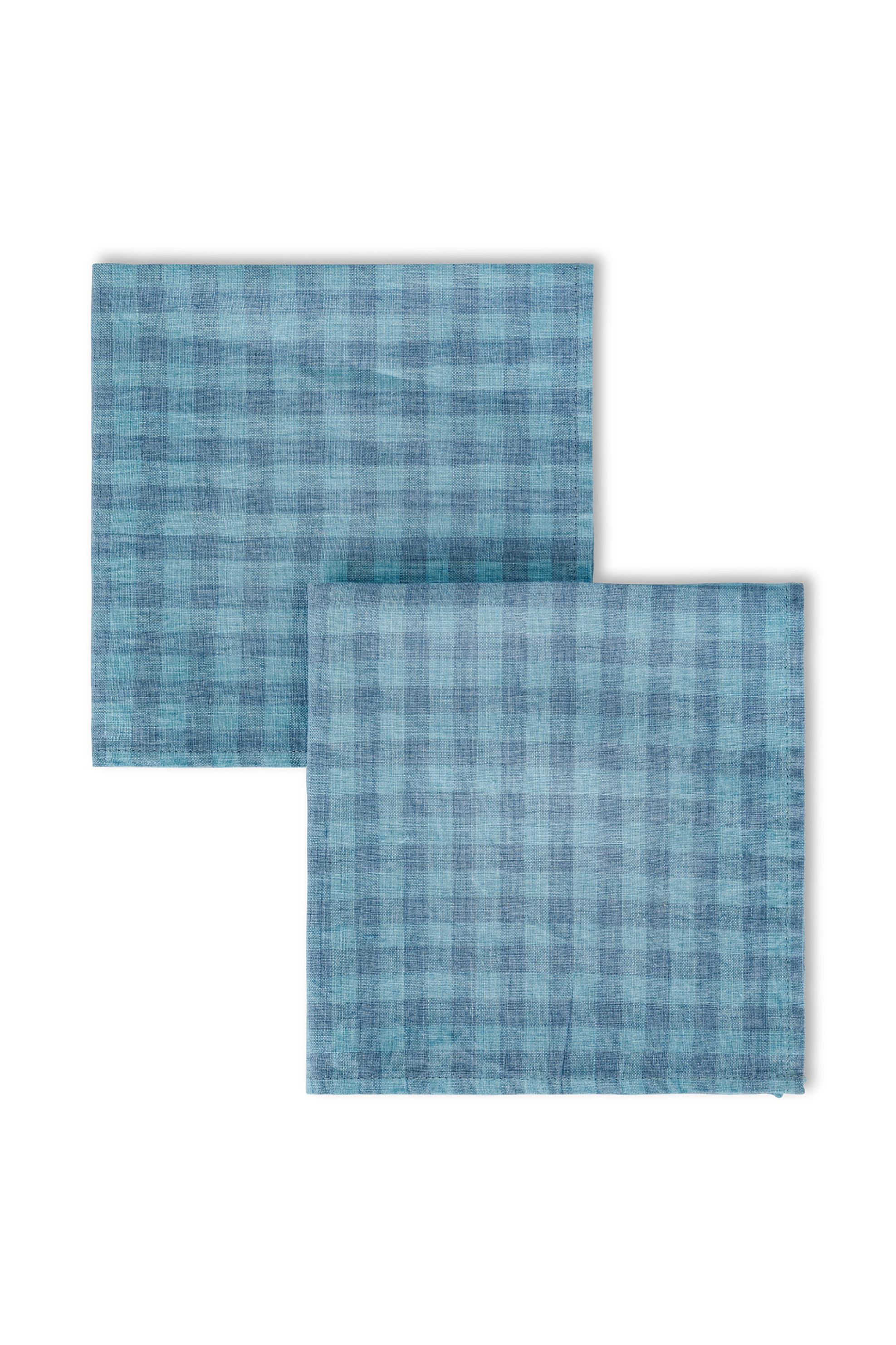 Coincasa σετ λινές πετσέτες φαγητού με καρό σχέδιο 2 x 40 x 40 cm - 007245967