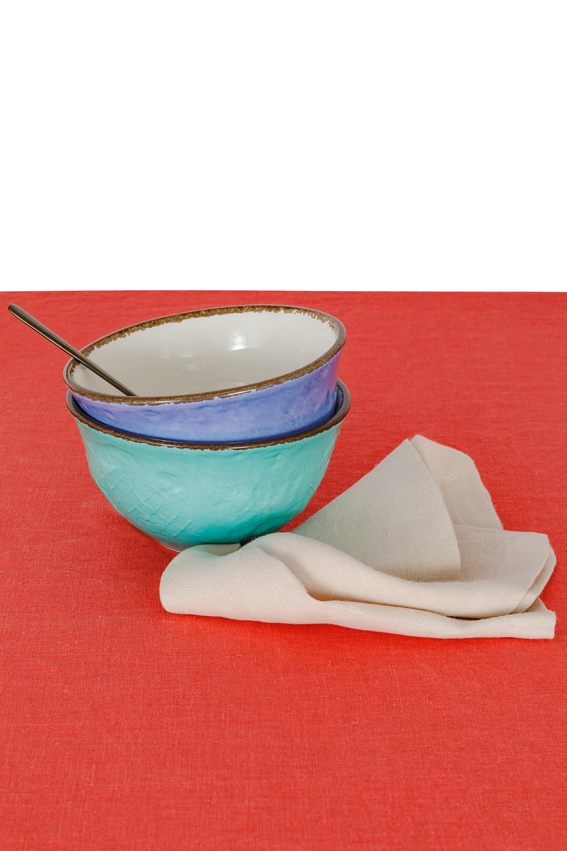 Coincasa τραπεζομάντηλο λινό μονόχρωμο "Coral" 140 χ 250 cm - 007248657 Κοραλί φωτογραφία