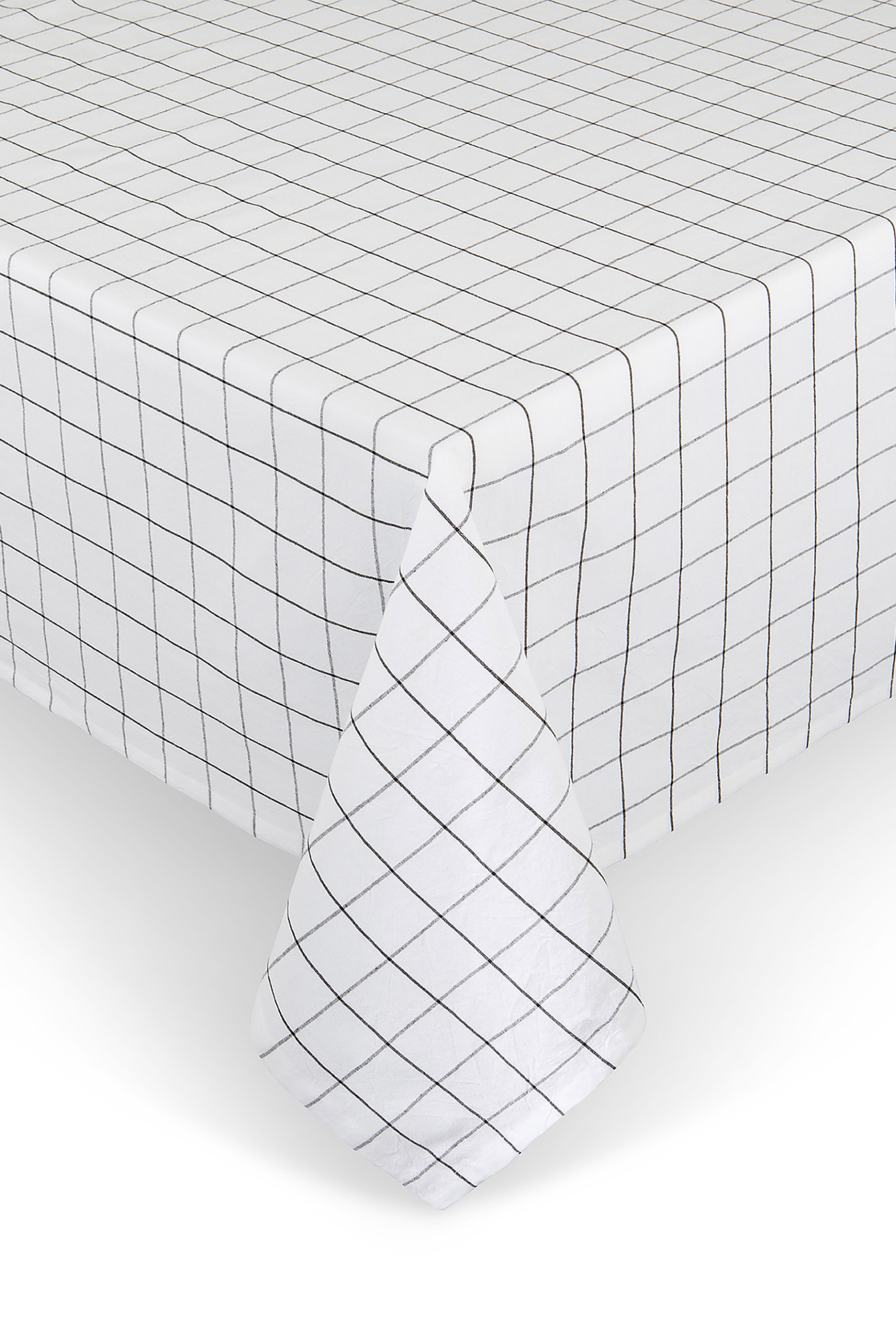 COINCASA Coincasa τραπεζομάντηλο με check pattern 140 x 200 cm - 007284213 Λευκό