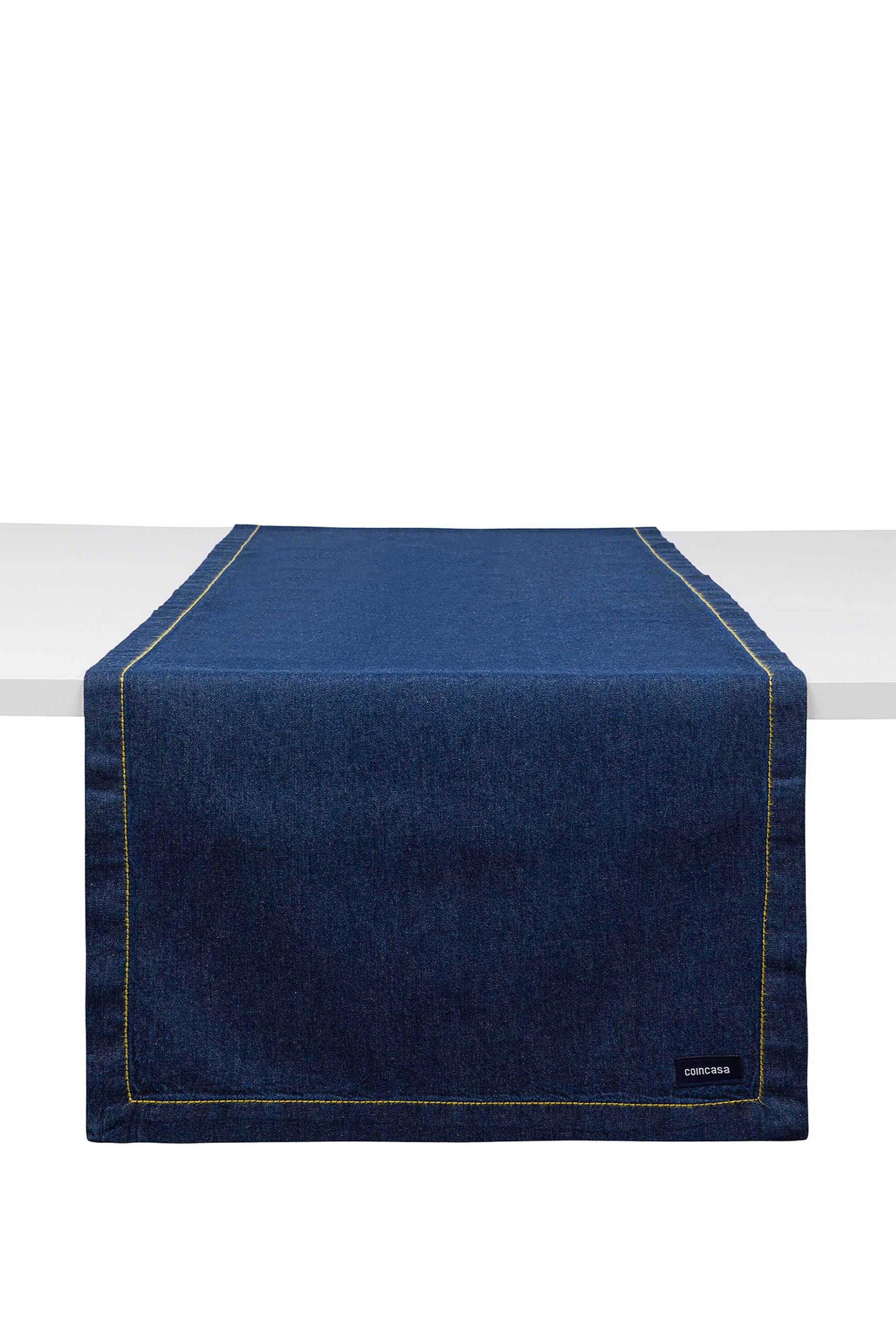 Coincasa βαμβακερό denim ράνερ μονόχρωμο 140 x 40 cm - 007358127 Denim Blue Σκούρο 2-7054007358|EE0248|