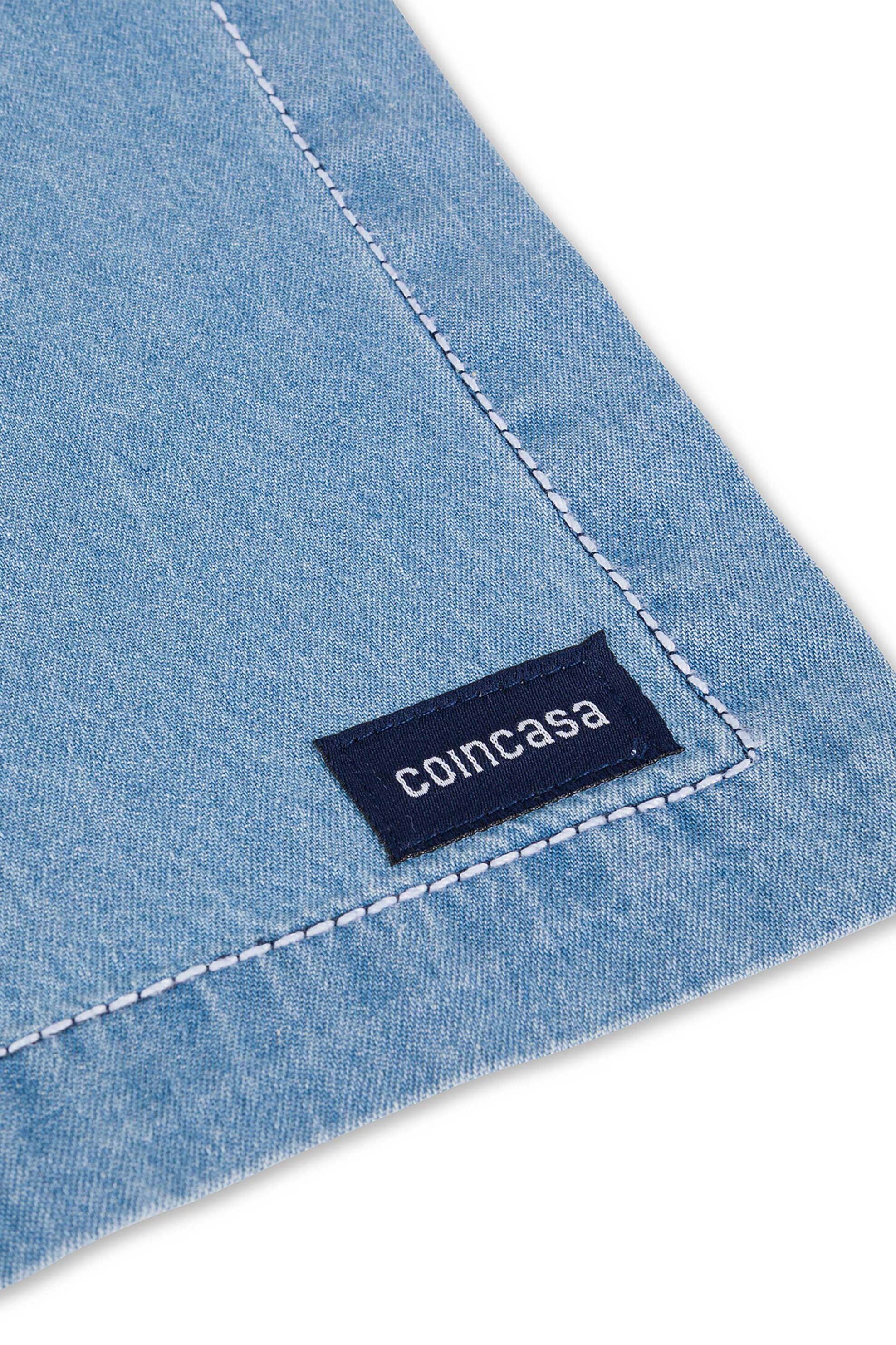 Coincasa βαμβακερό denim ράνερ μονόχρωμο 140 x 40 cm - 007358160 Μπλε φωτογραφία