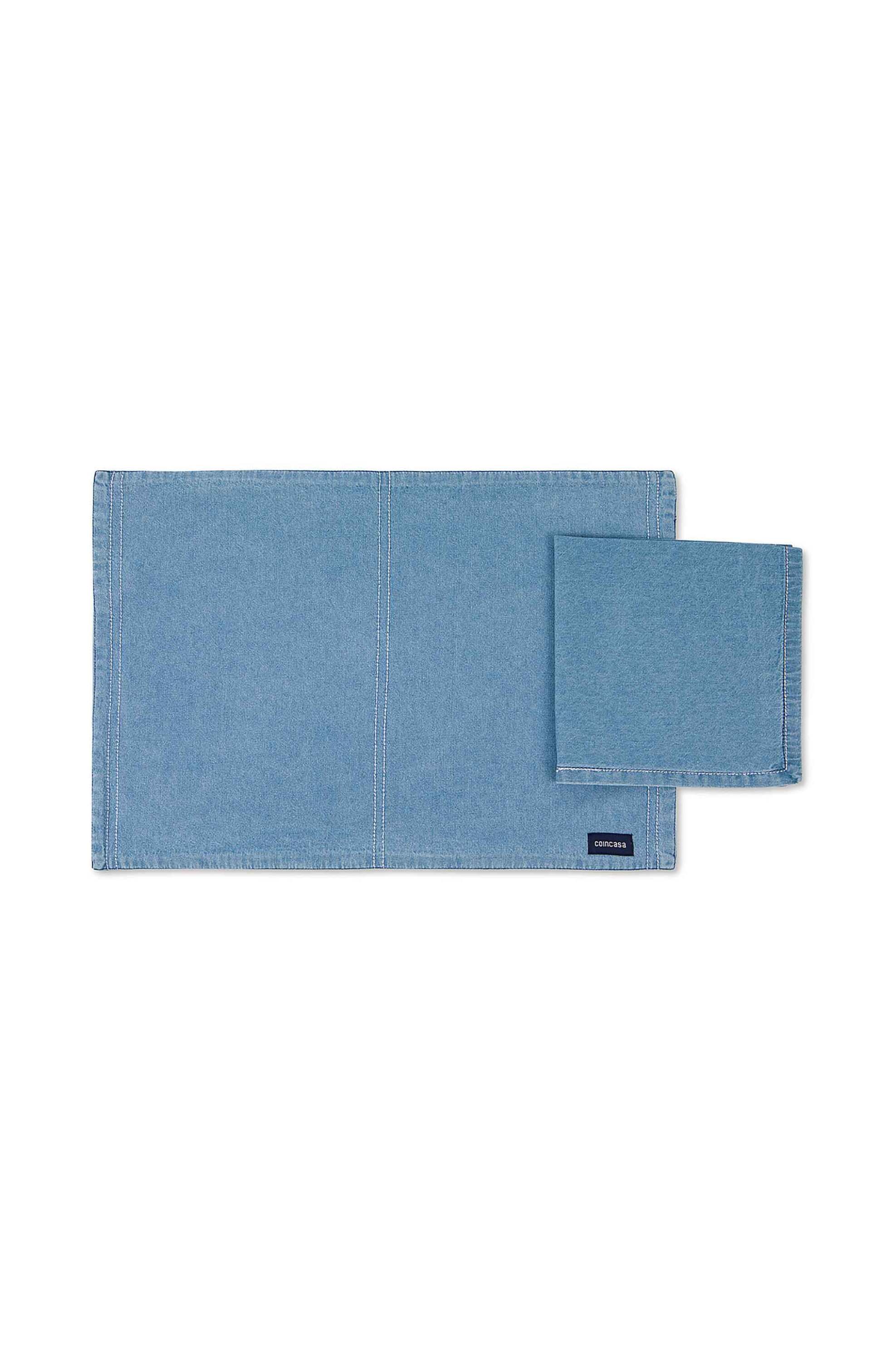 COINCASA Coincasa σετ σουπλά και πετσέτα φαγητού 50 x 35 cm - 007358161 Μπλε