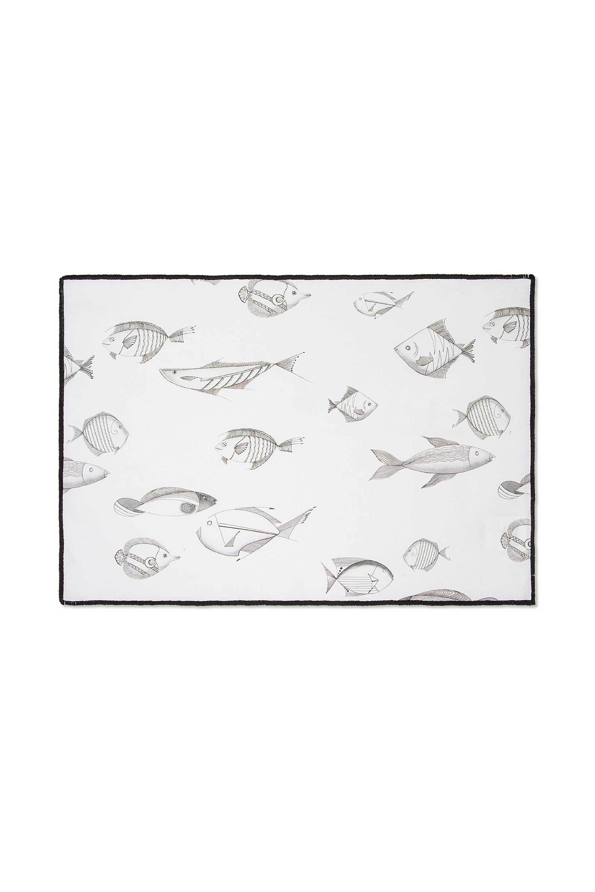 Home > ΚΟΥΖΙΝΑ > Σουπλά & Σουβέρ Coincasa βαμβακερό σουπλά με graphic fish pattern 50 x 35 cm - 007358283 Λευκό